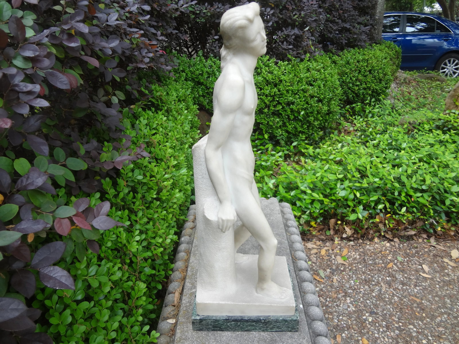 1930s Italian Carrara Marble Sculpture Signed Comana - 7