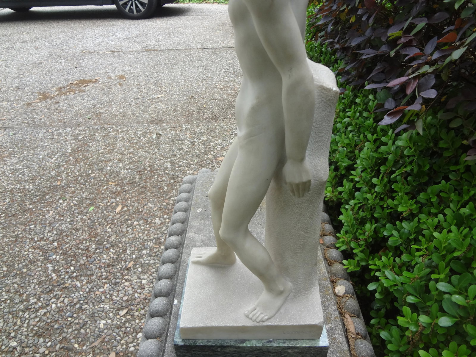 1930s Italian Carrara Marble Sculpture Signed Comana - 9