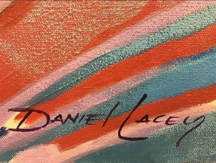 Signed Daniel Lacey "˜Rio' Oil Painting on Canvas - 2