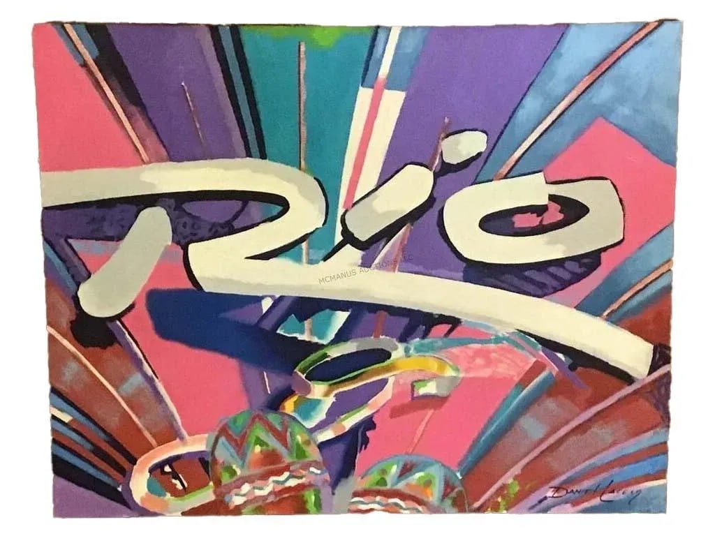 Signed Daniel Lacey "˜Rio' Oil Painting on Canvas - 4