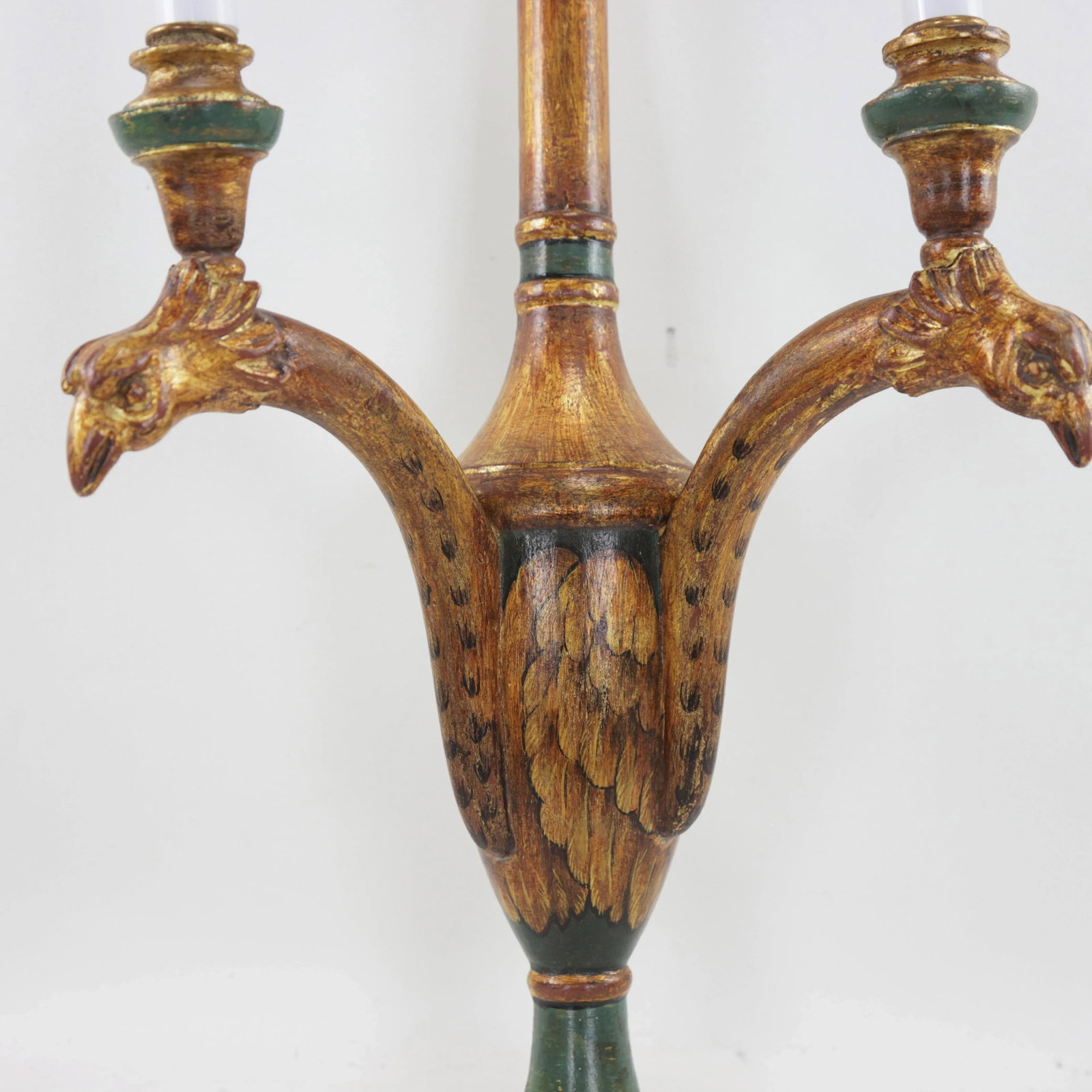 Pair of 19th-Century Rococo-Style Wood Carving Wall Lamps. - 5