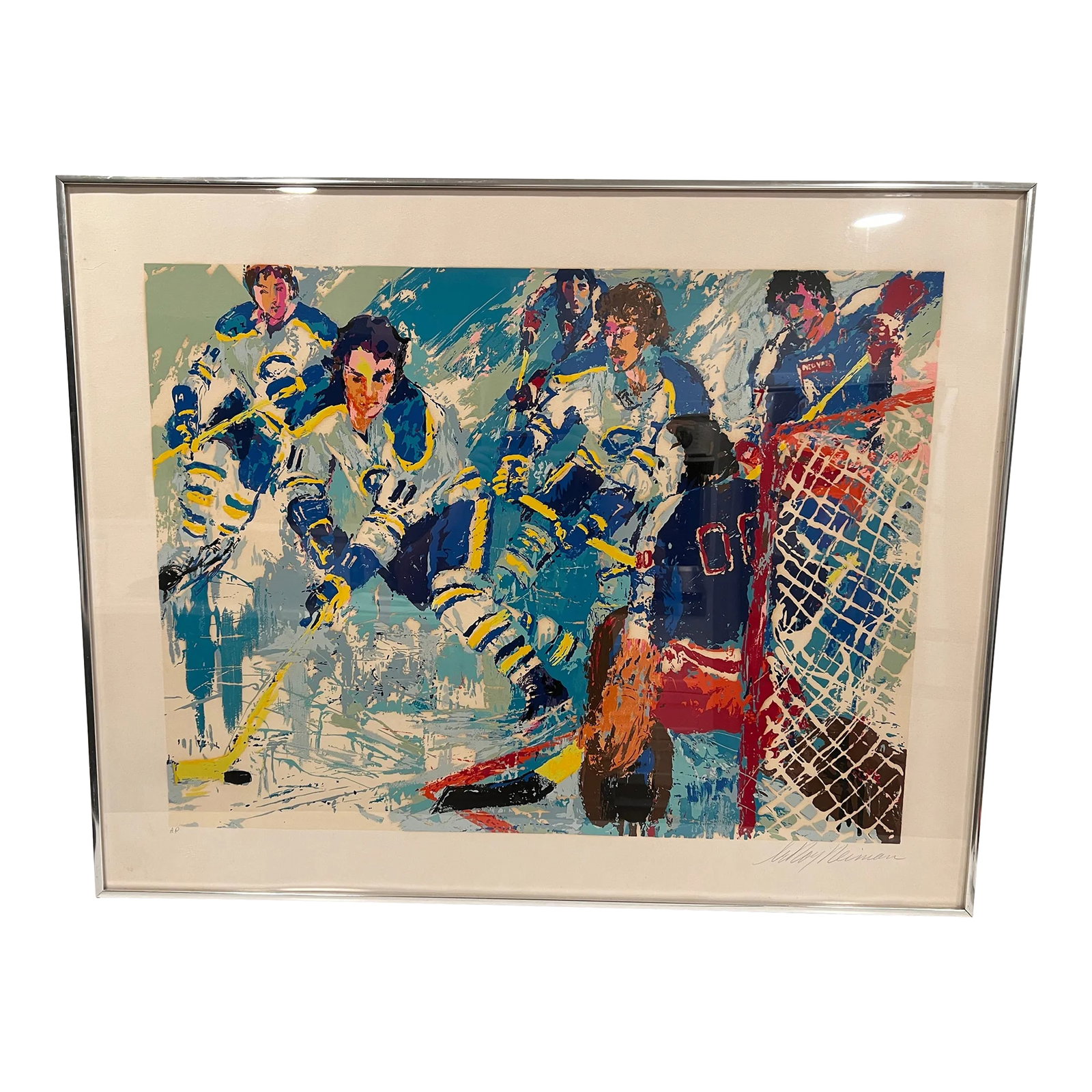 LeRoy Neiman "French Connection" Artist Proof Hockey Serigraph C. 1977 (1 of 8)