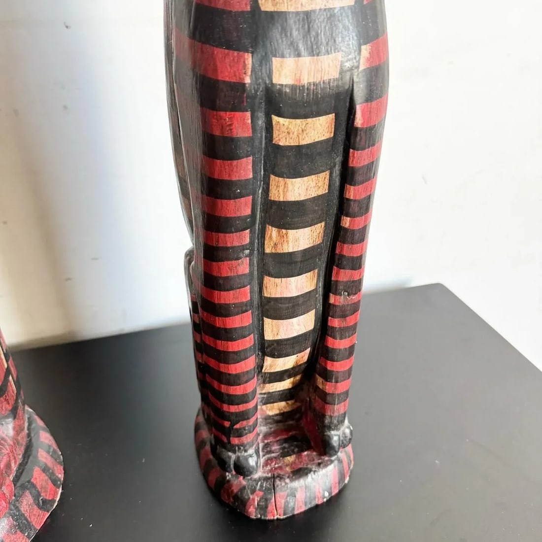 Mid Century Wooden Folk Art Cats - Set of 2 - 4