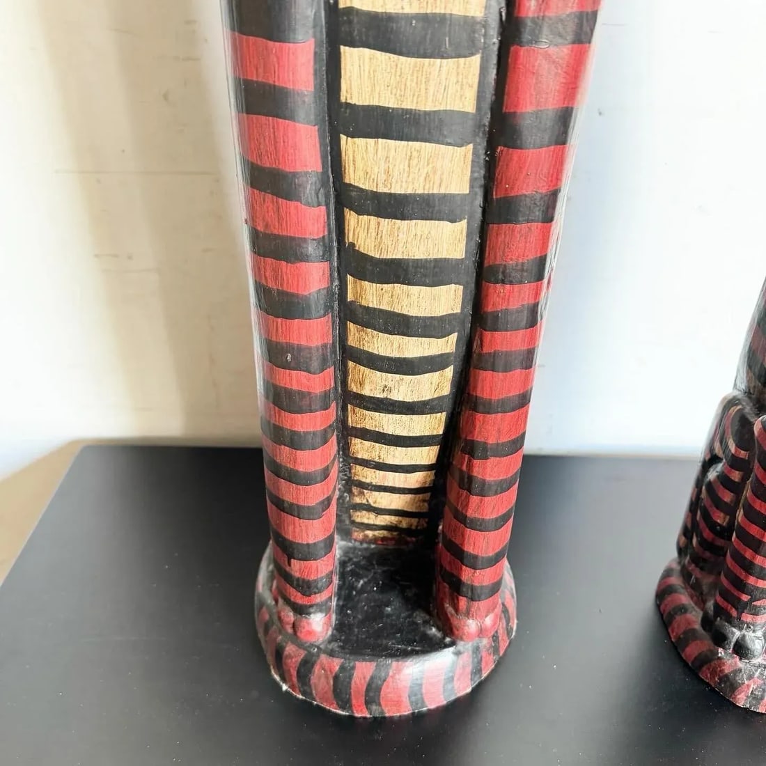 Mid Century Wooden Folk Art Cats - Set of 2 - 5
