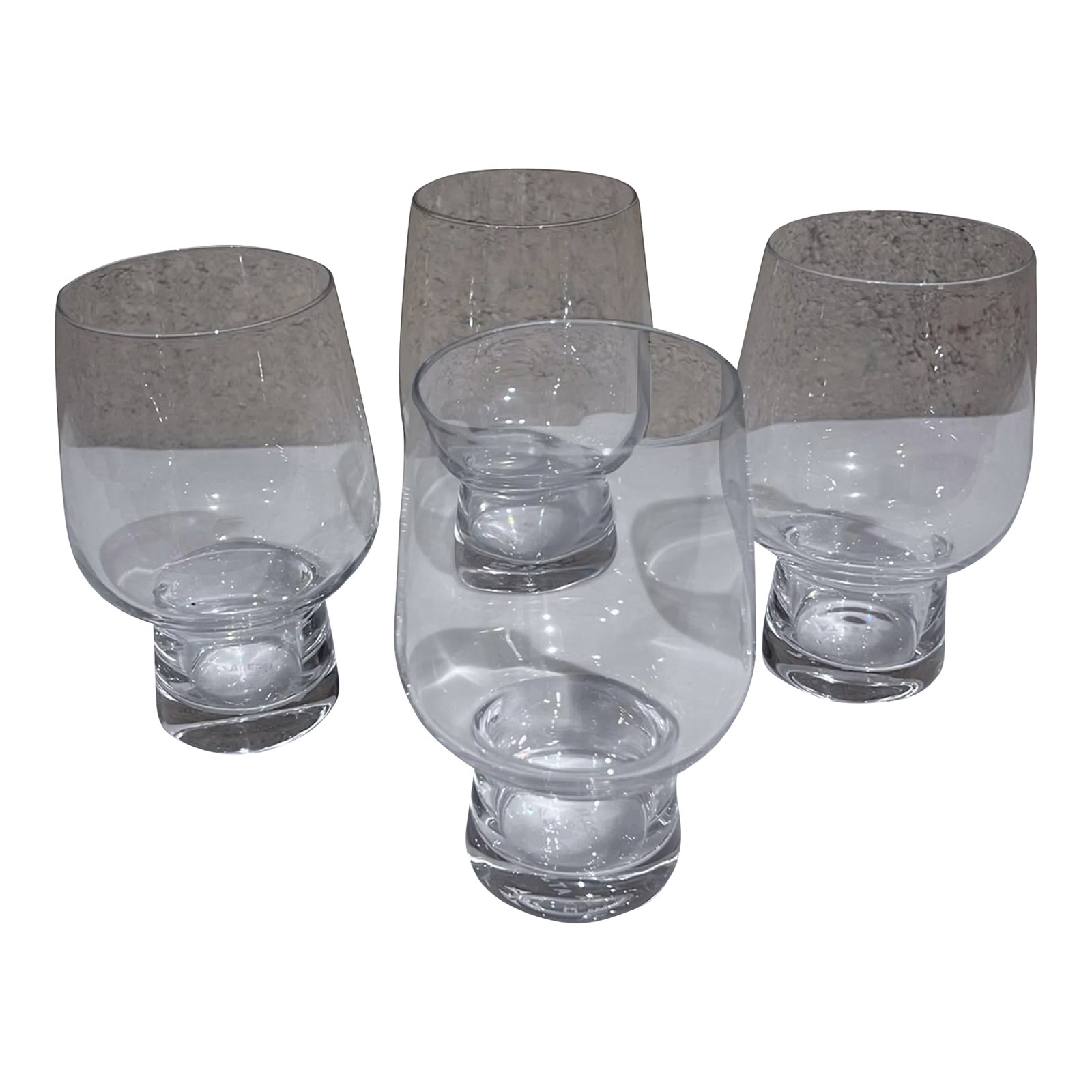 Alessi for Delta Airlines Set of Four Wine Juice Glasses Italy: AMBIANIC presents Alessi for Delta Airlines Modern Set of Four Wine Juice Gasses Italy 4.25 h x 2.75 diameter Preowned original vintage Refer to images. Condition: Alterations: Original Condition Unal