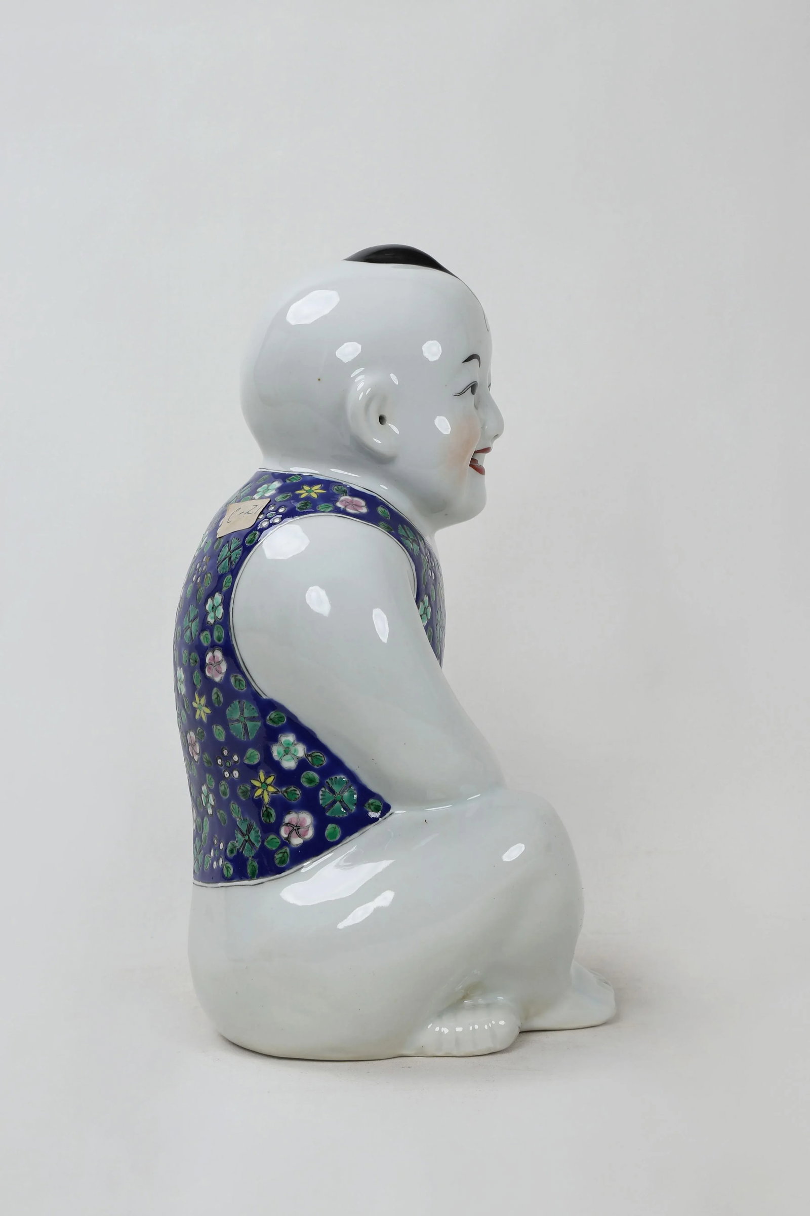 Early 20th Century Porcelain Blue & White Figurine - 4