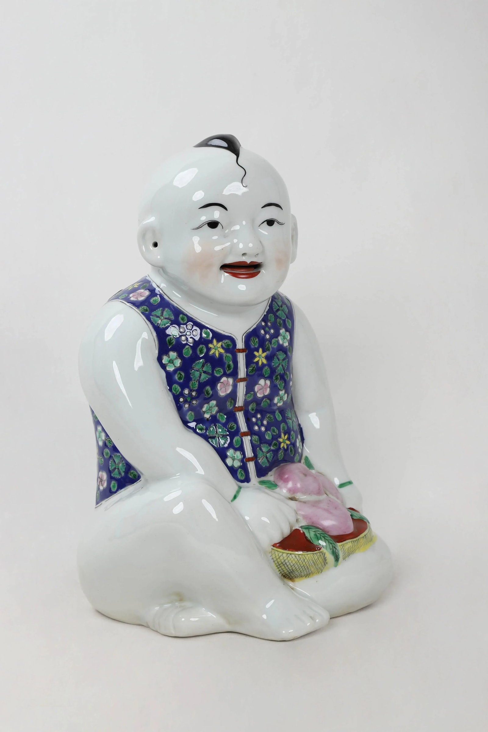 Early 20th Century Porcelain Blue & White Figurine - 7