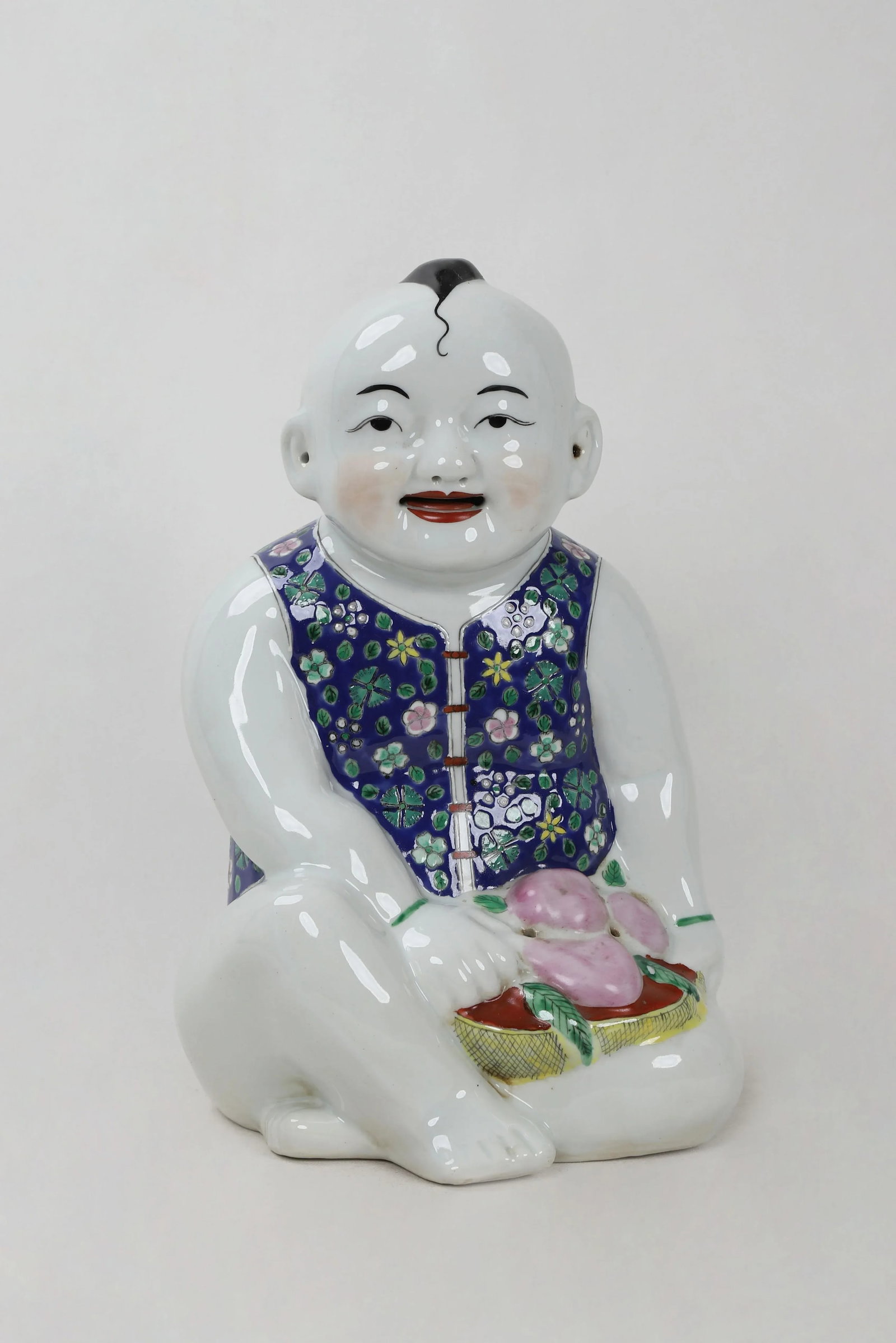 Early 20th Century Porcelain Blue & White Figurine - 9