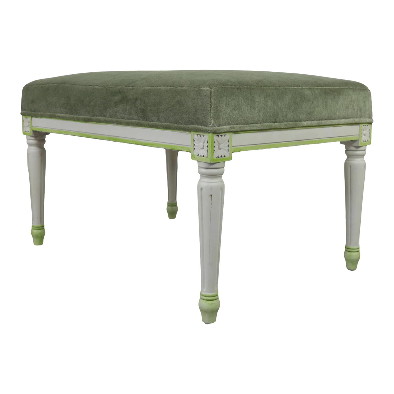 20th-Century Retro French Louis XVI-style Carved Wooden Stool/Piano Stool/Dressing Stool (1 of 8)