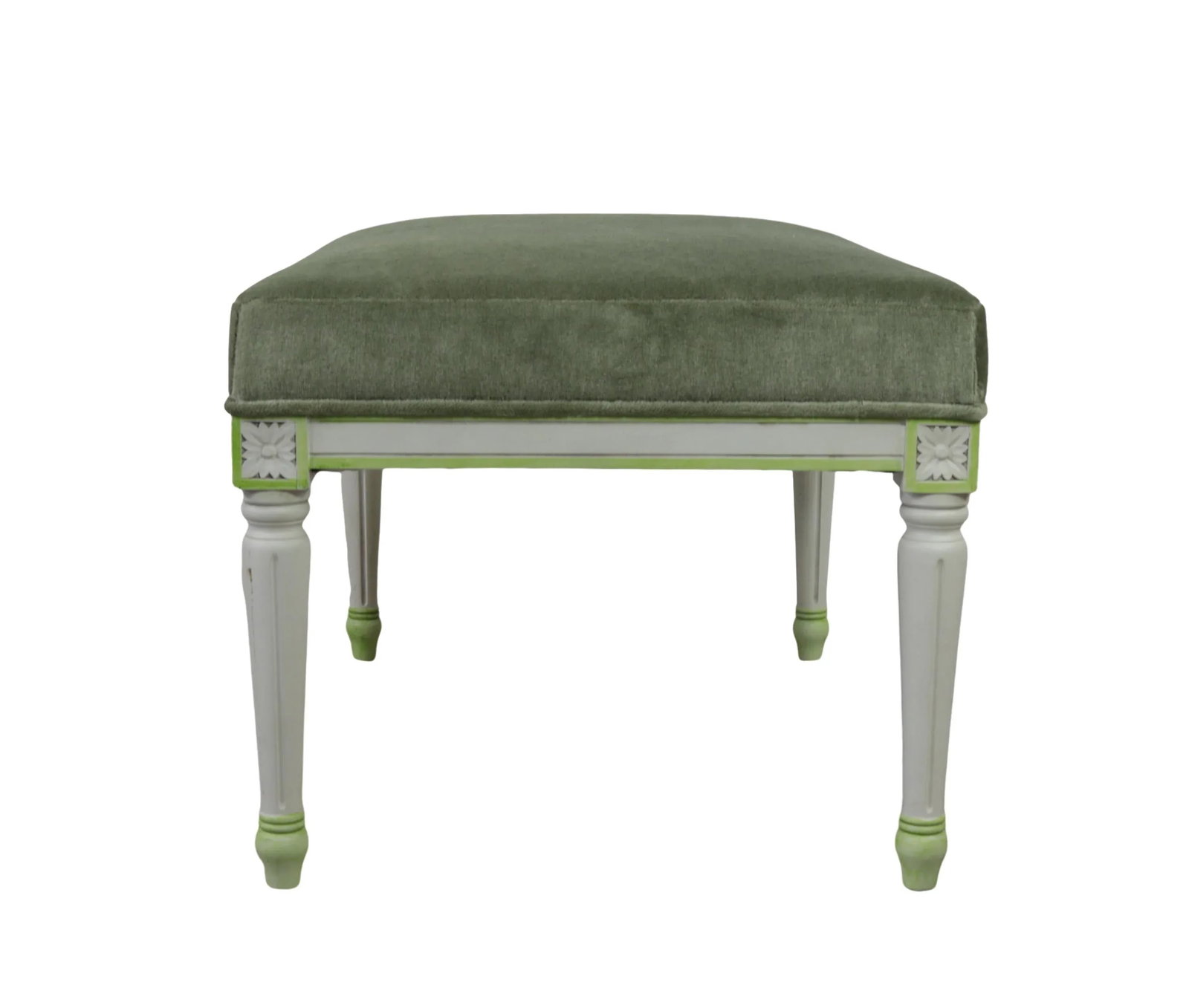 20th-Century Retro French Louis XVI-style Carved Wooden Stool/Piano Stool/Dressing Stool - 5