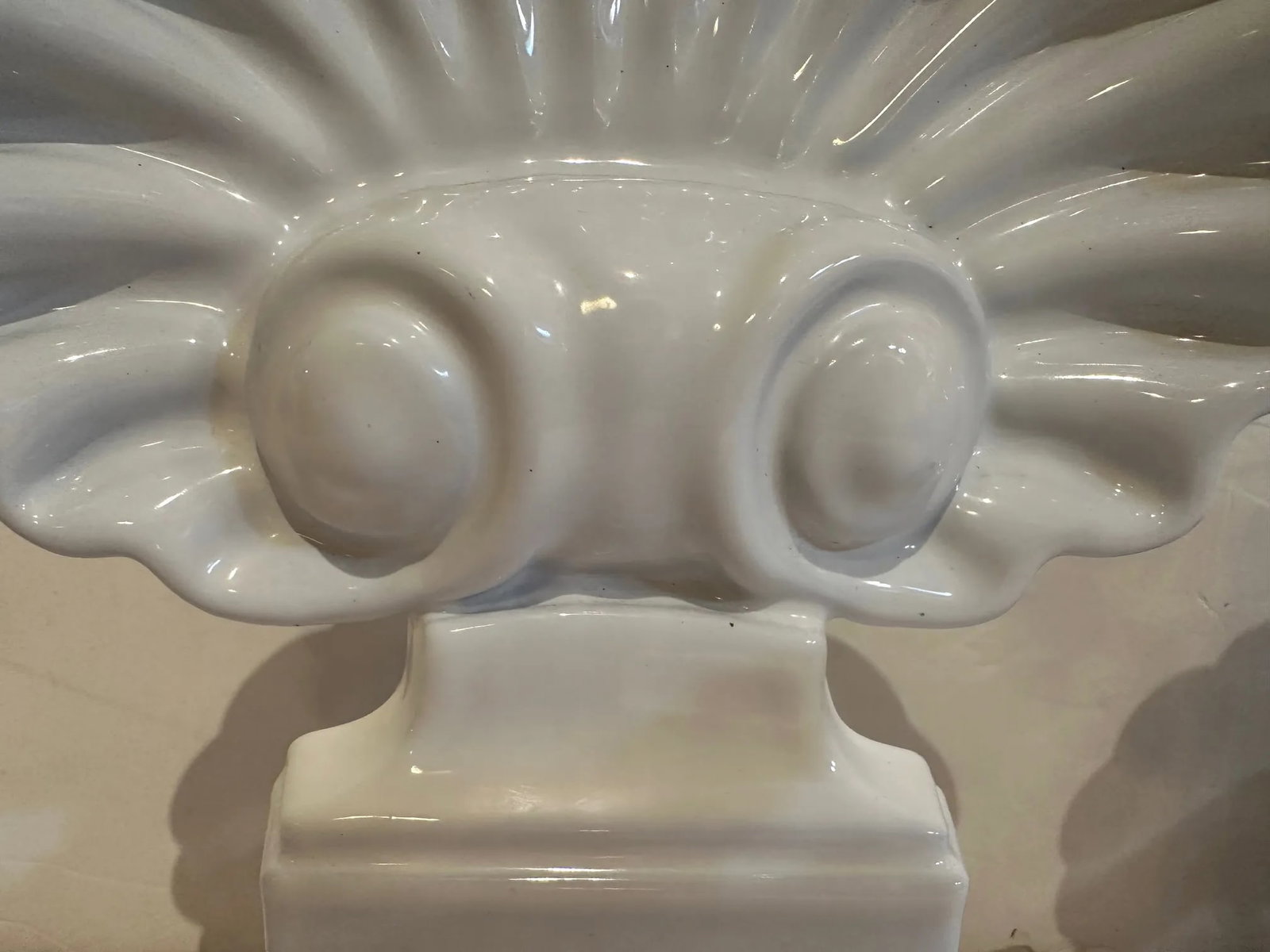 Cast Iron Enameled Shell Motif Sculptures -A Pair - 4
