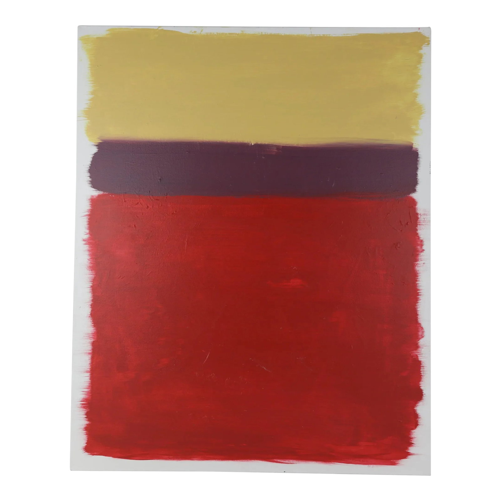 Triptych in Shades Contemporary Abstract Mixed-Media Painting: Triptych in Shades This highlights the three distinct color panels or bands, references their vivid primary-inspired hues, and allows viewers to appreciate the artistic expression without implying