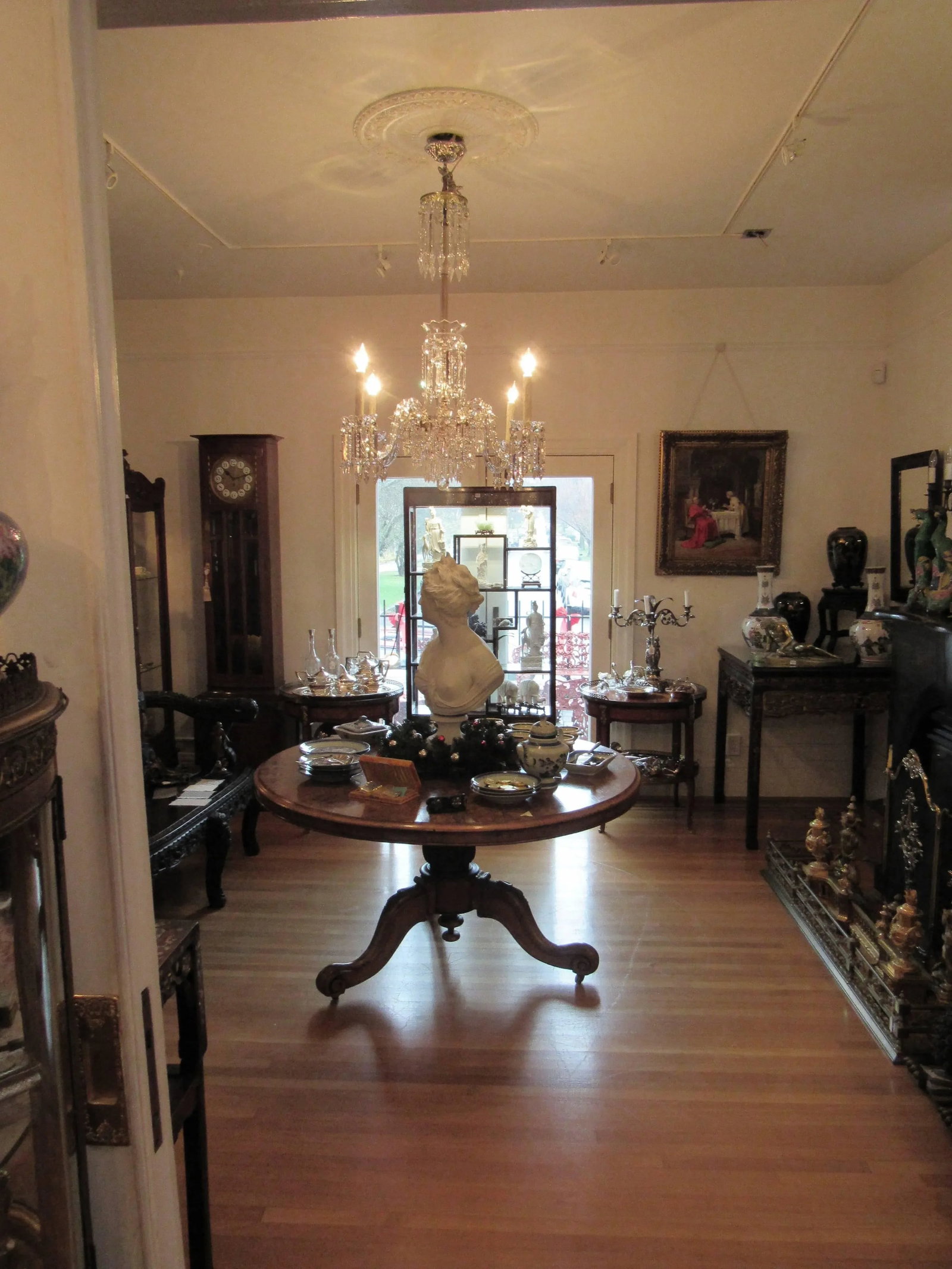 Large European Four-Light Crystal Chandelier, Early 20th Century - 5