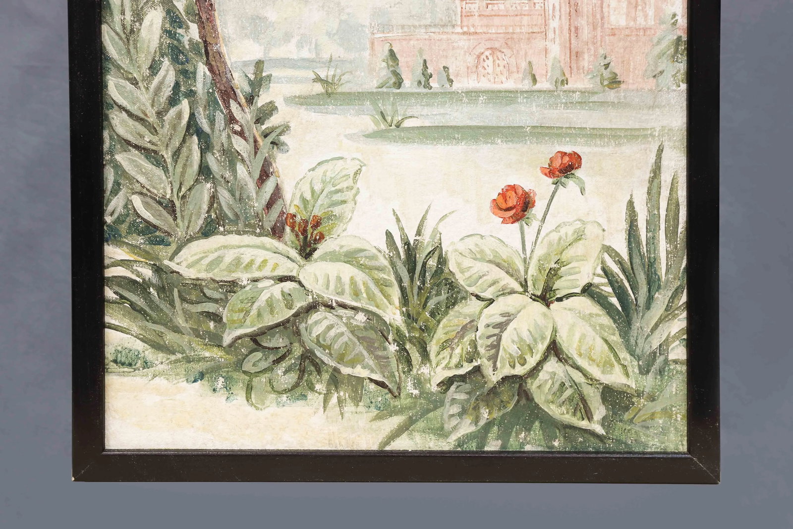 1980s Mission in Lush Countryside Painting - 4