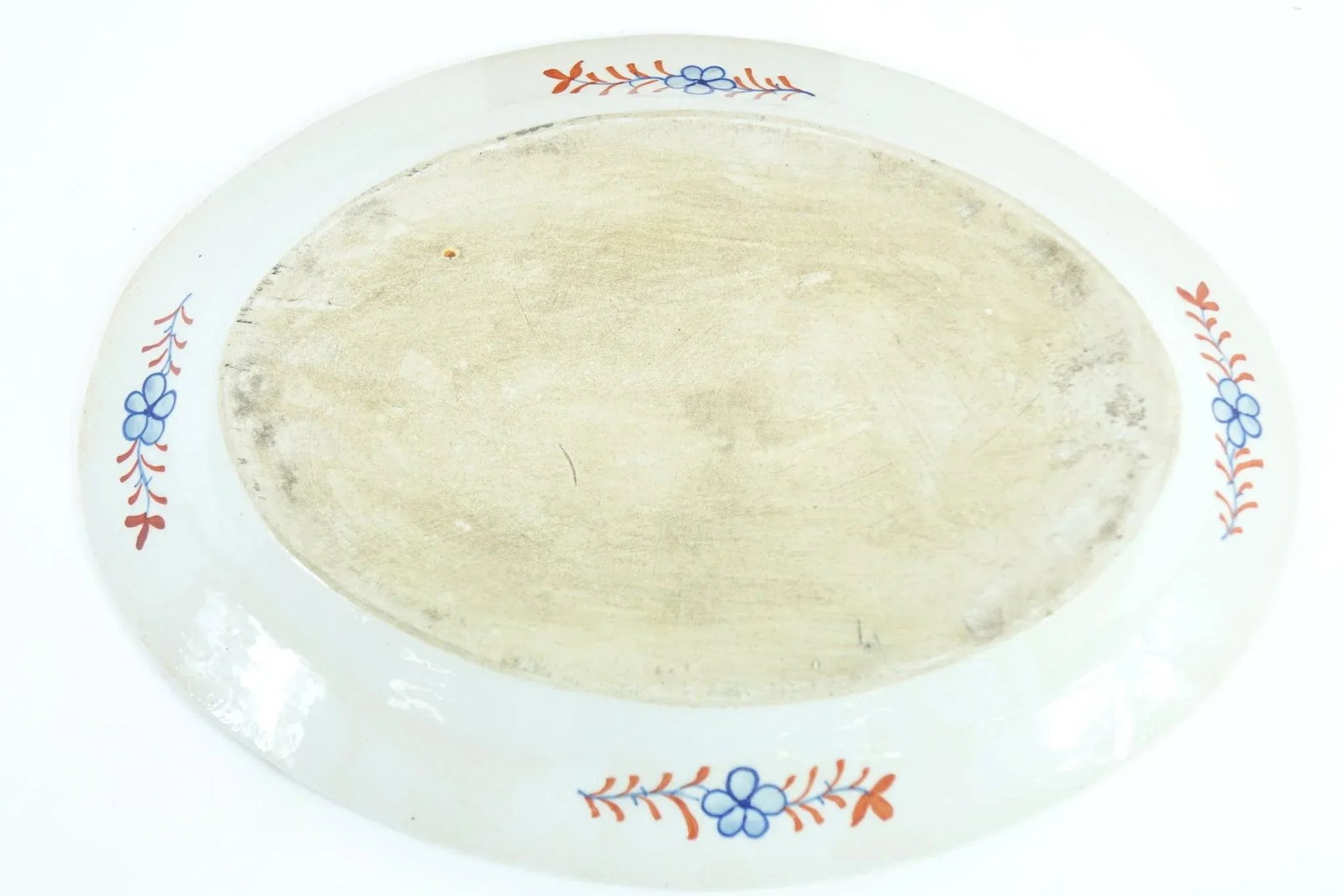 Antique 18th-Century Chinese Export Tobacco Leaf Porcelain Platter - 2