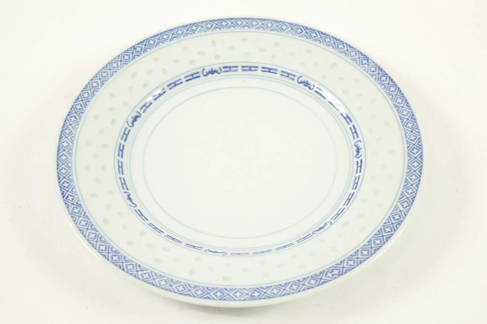 Vintage Chinese Blue and White Porcelain Plates Marking on the Bottom - Set of 4 - 5