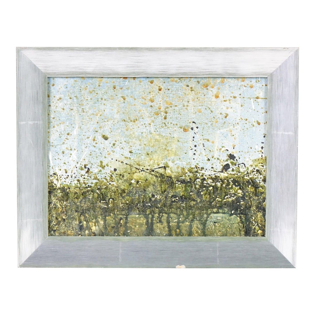 Mid 20th Century Abstract Original Oil Painting on Canvas Board: Abstract Original Oil Painting on Canvas Board – 14.5" x 12" Elevate your space with this unique abstract oil painting, a striking fusion of color, texture, and expressive movement. This