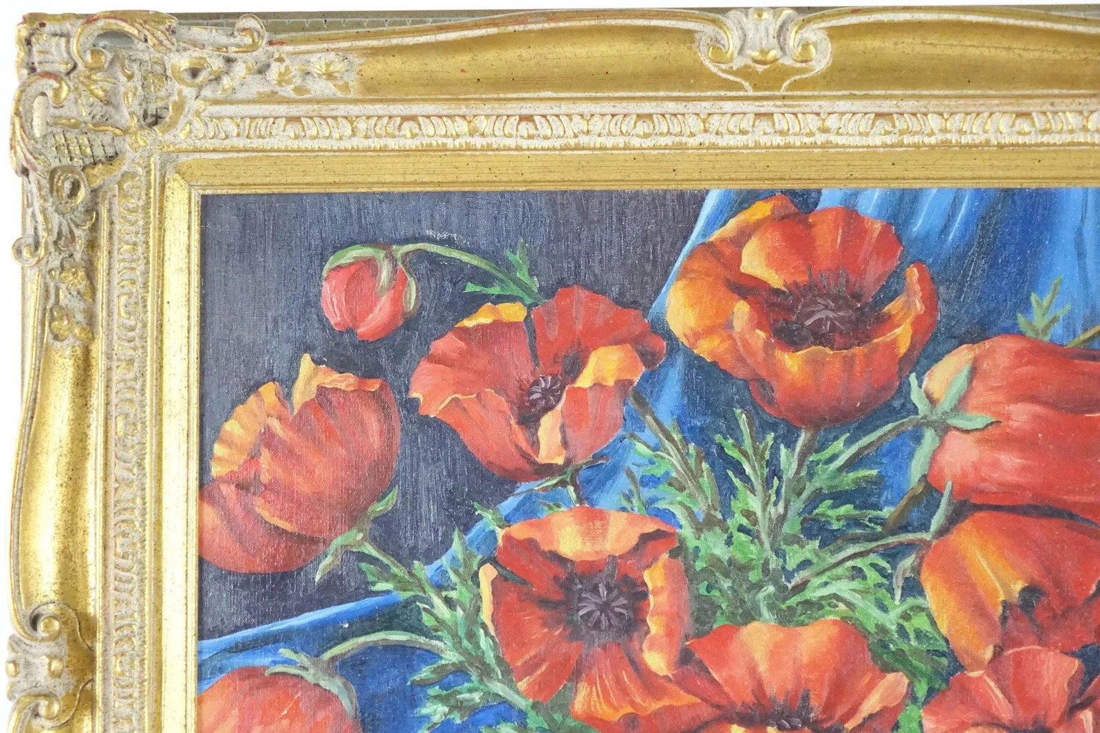 Floral Still Life Original Oil on Canvas Signed 1934 - 5
