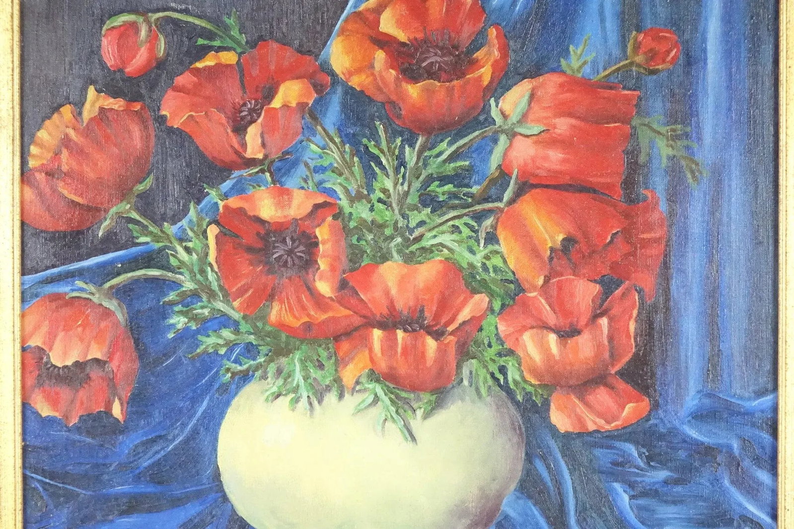 Floral Still Life Original Oil on Canvas Signed 1934 - 6