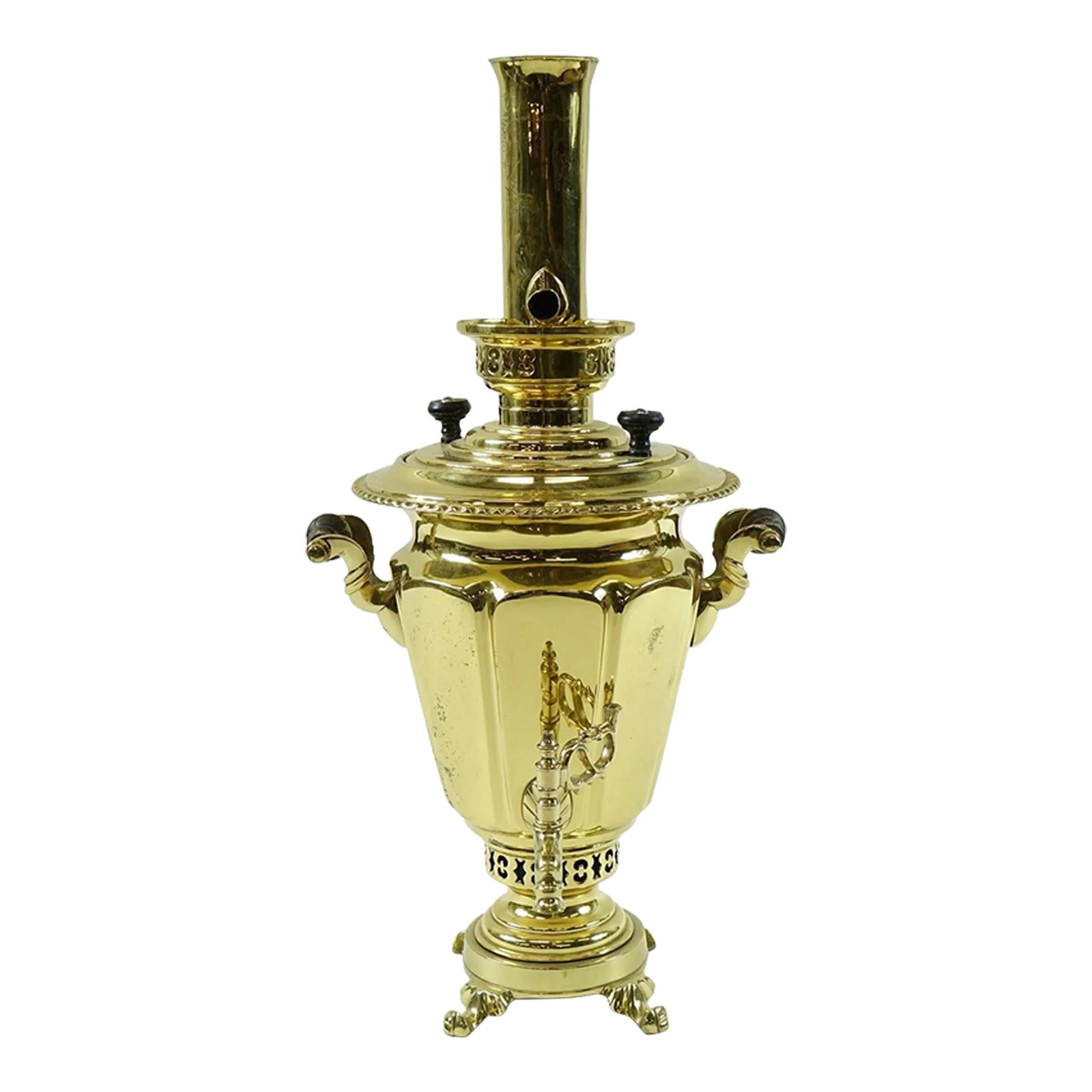 Antique Brass Russian Samovar 19th Century With Stamps 6 (1 of 9)