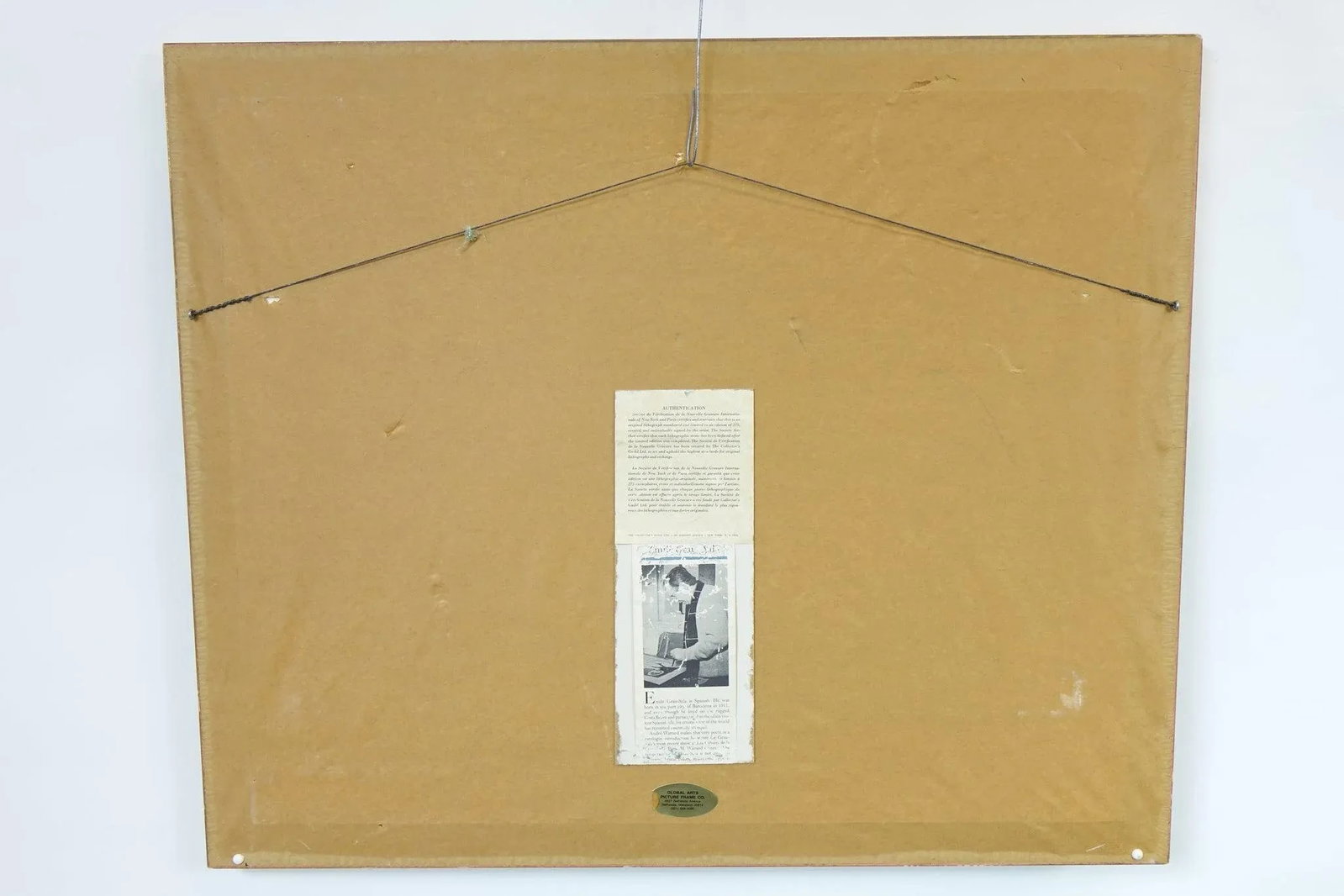 Sunlight Through Patterned Curtains - Mid 20th Century Lithograph Signed at the Bottom, Framed - 7
