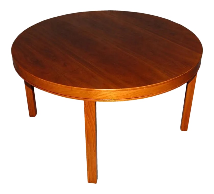 Swedish Mid-Century Modern Round Walnut End or Coffee Table by Carl Malmsten (1 of 8)