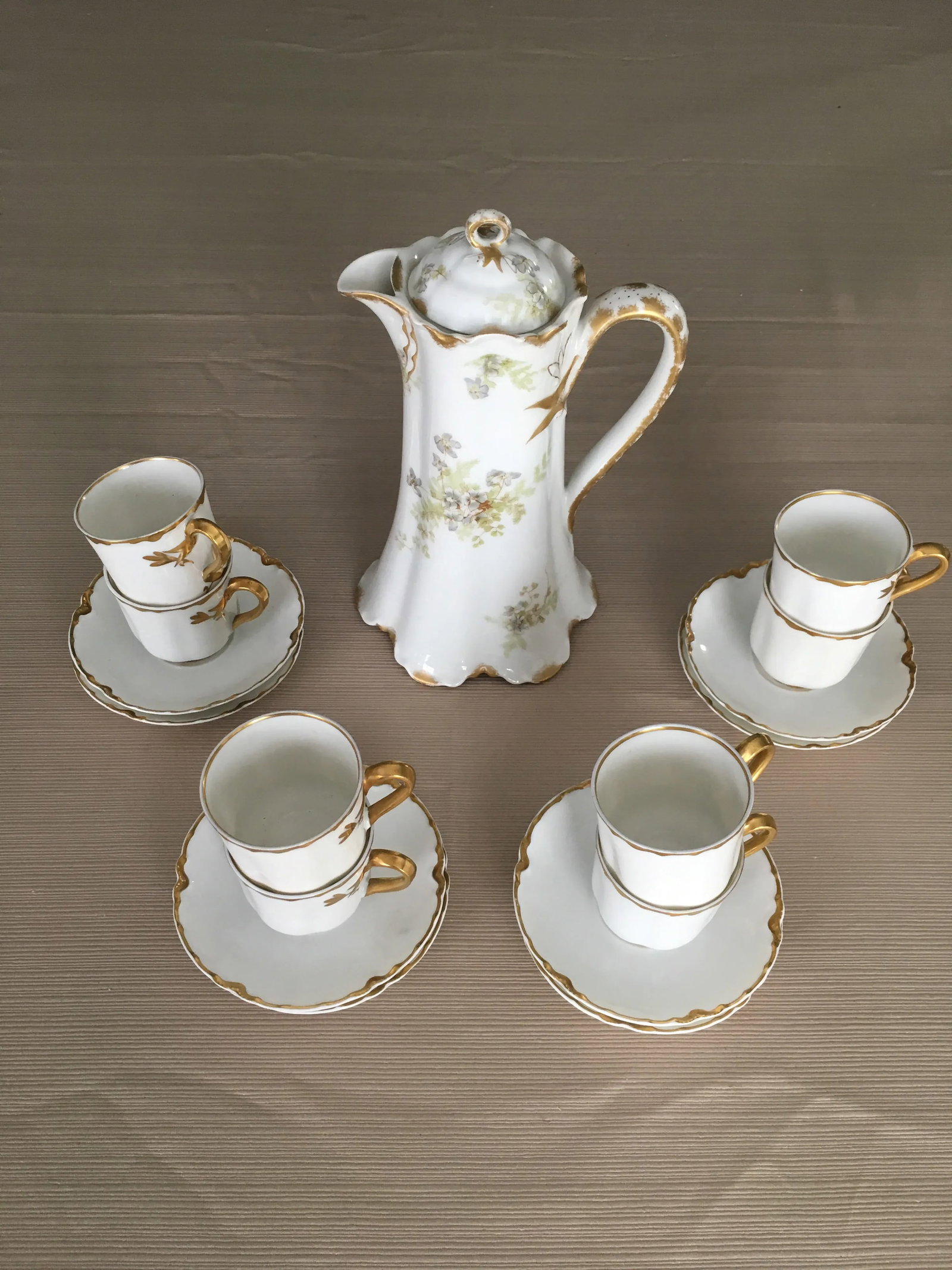 1970s Haviland Limoges Tea Chocolate Set - 18 Pieces - 4