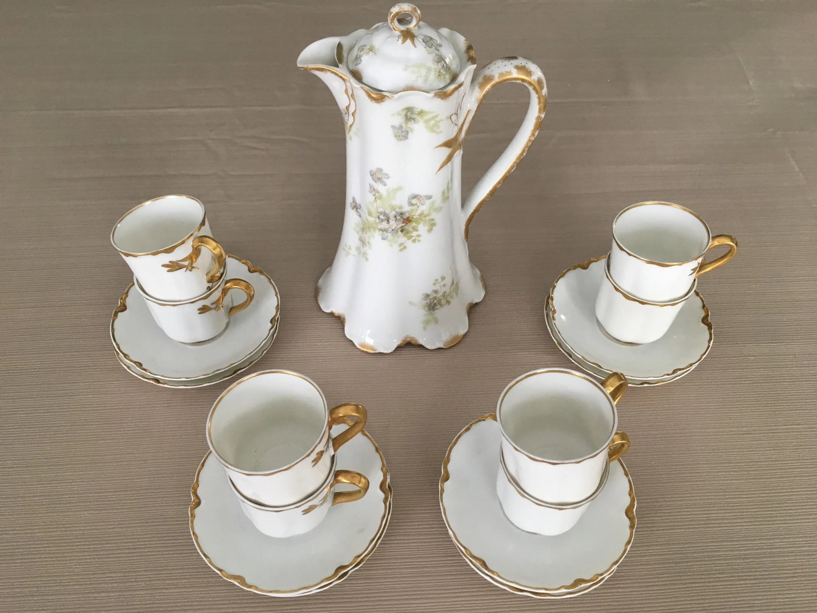 1970s Haviland Limoges Tea Chocolate Set - 18 Pieces - 8