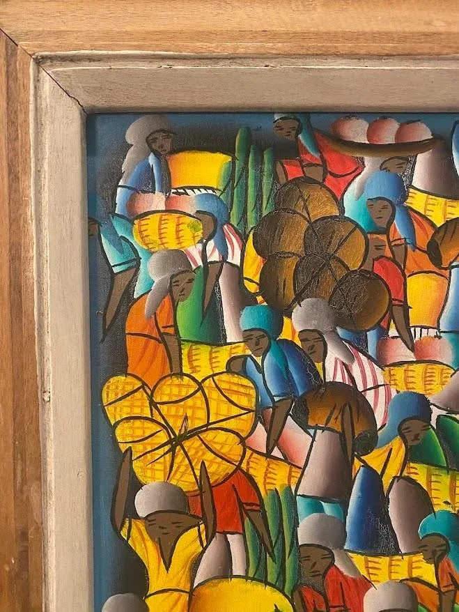 Mid 20th Century Haitian Oil Painting, Framed - 5