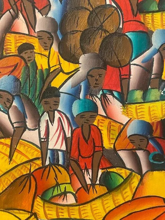 Mid 20th Century Haitian Oil Painting, Framed - 6