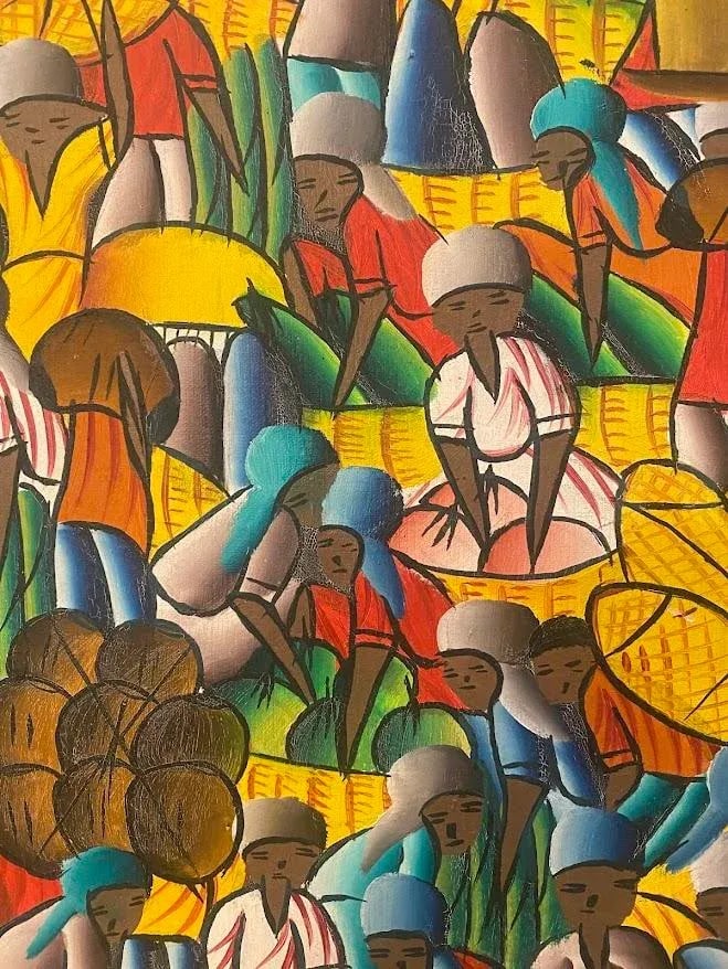 Mid 20th Century Haitian Oil Painting, Framed - 8