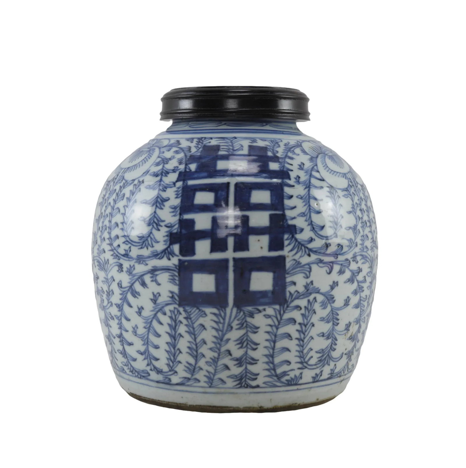 China Mid-Qing Blue and White Porcelain Ginger Jar. - 2