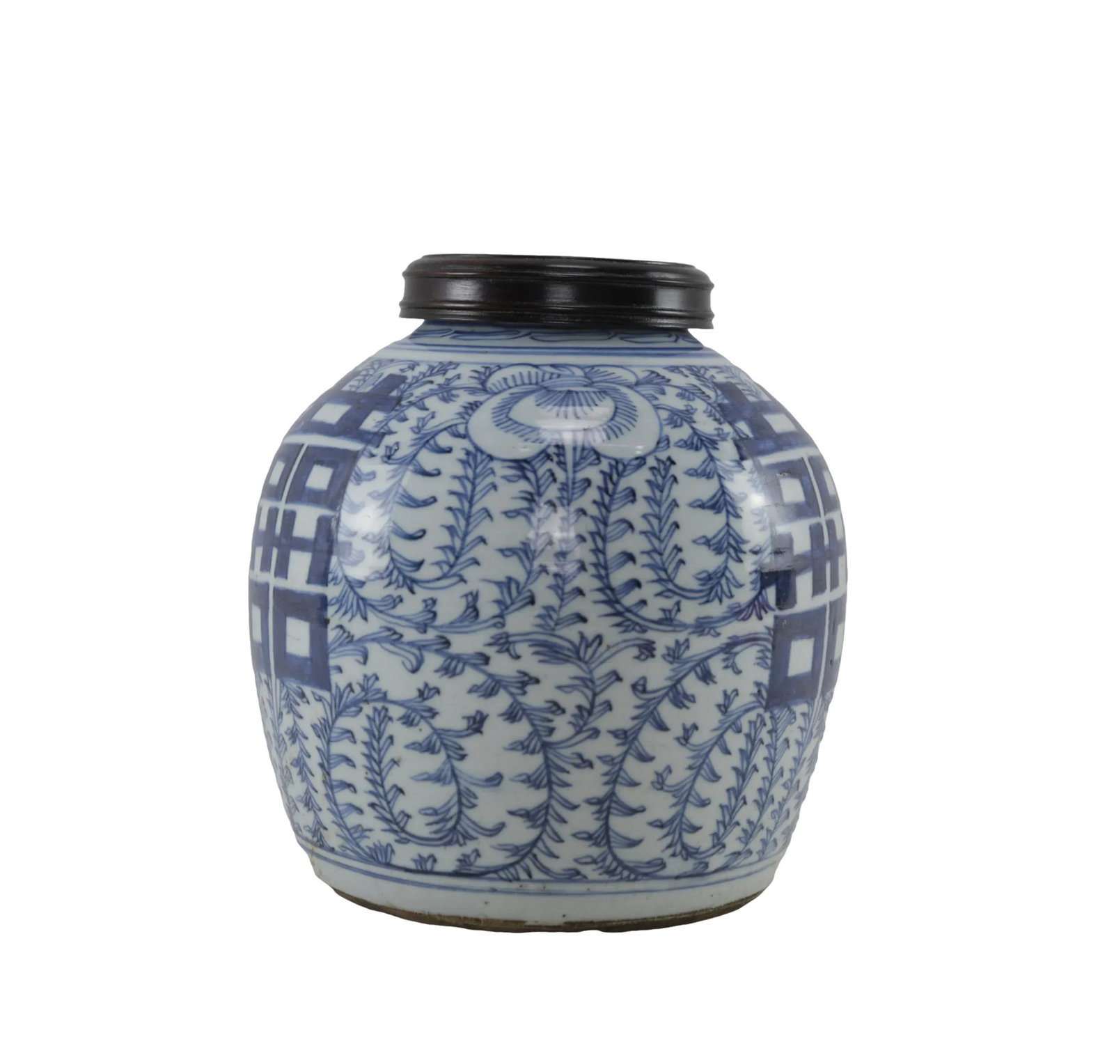 China Mid-Qing Blue and White Porcelain Ginger Jar. - 5