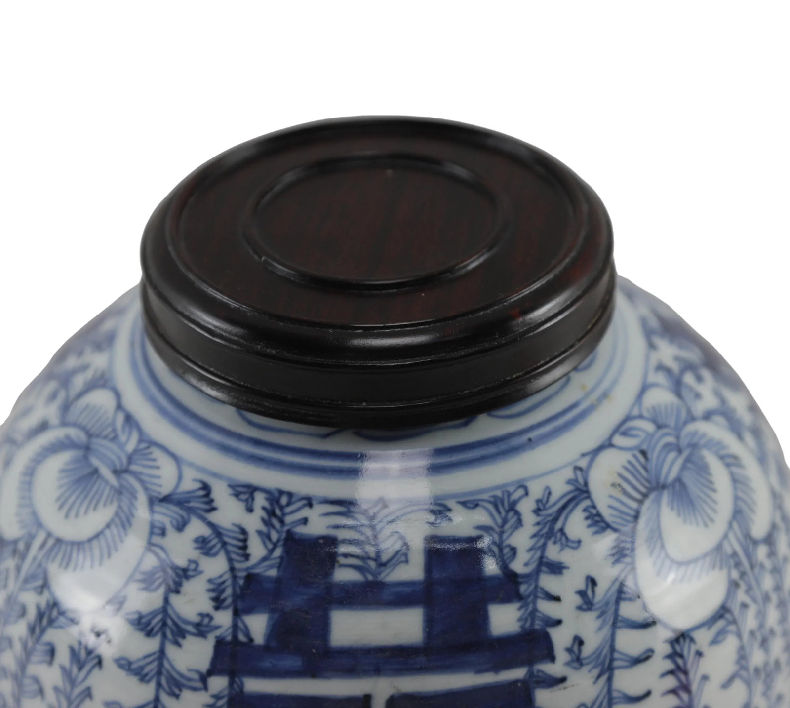 China Mid-Qing Blue and White Porcelain Ginger Jar. - 6