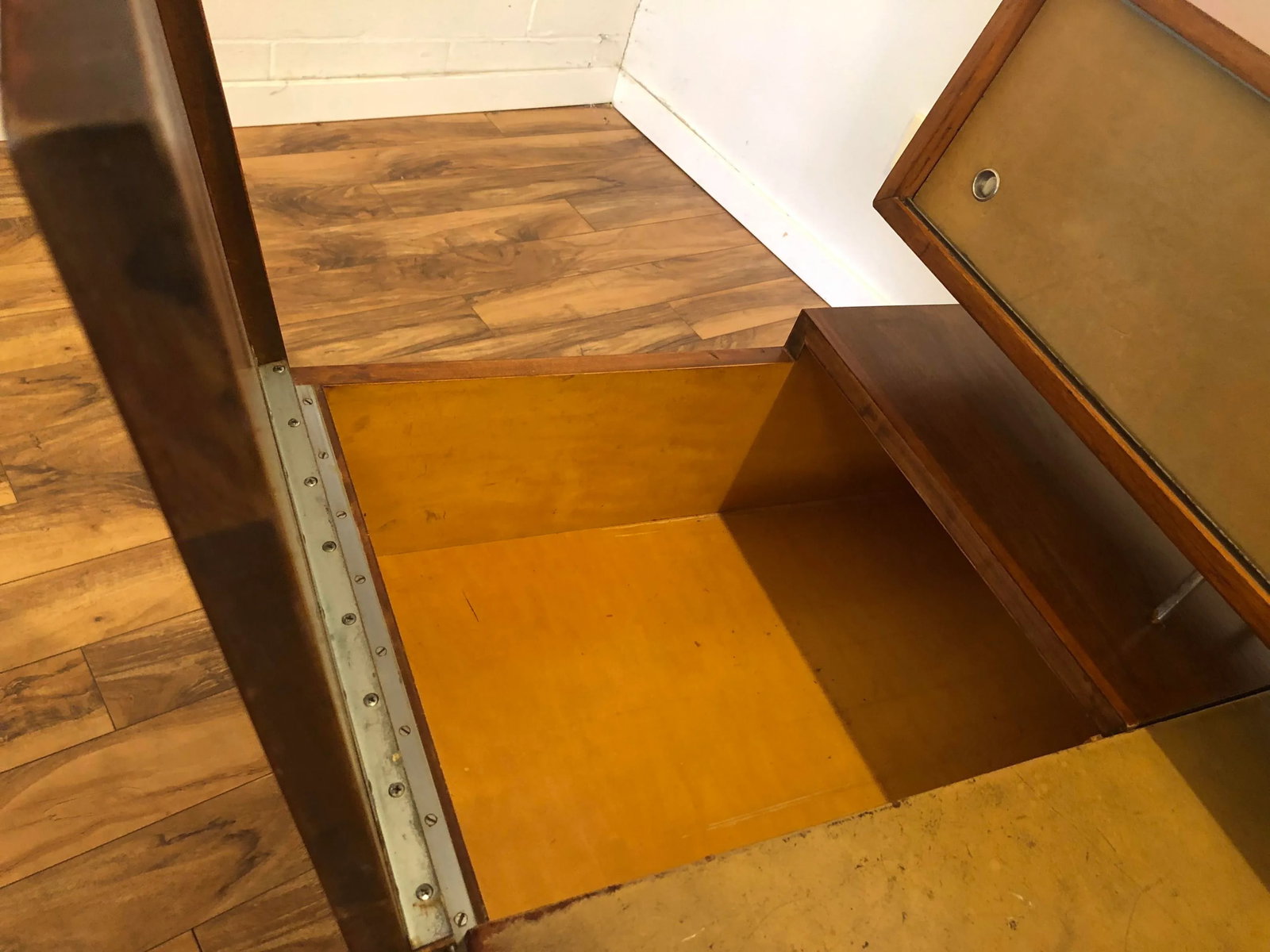 George Nelson for Herman Miller Walnut, Steel and Leather Mid Century Desk - 11