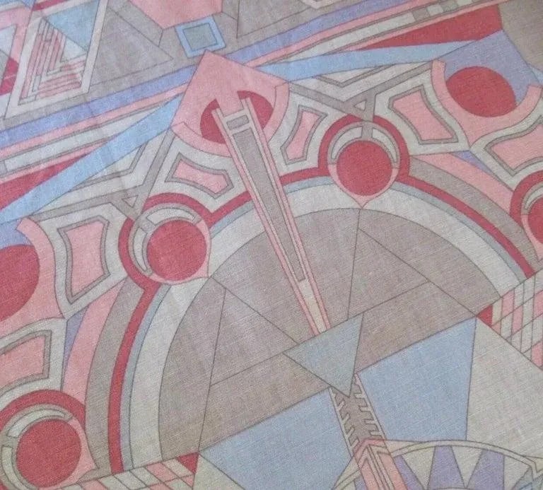 1950s Frank Lloyd Wright for Schumacher Imperial Tokyo Textile- 3 Yards - 7
