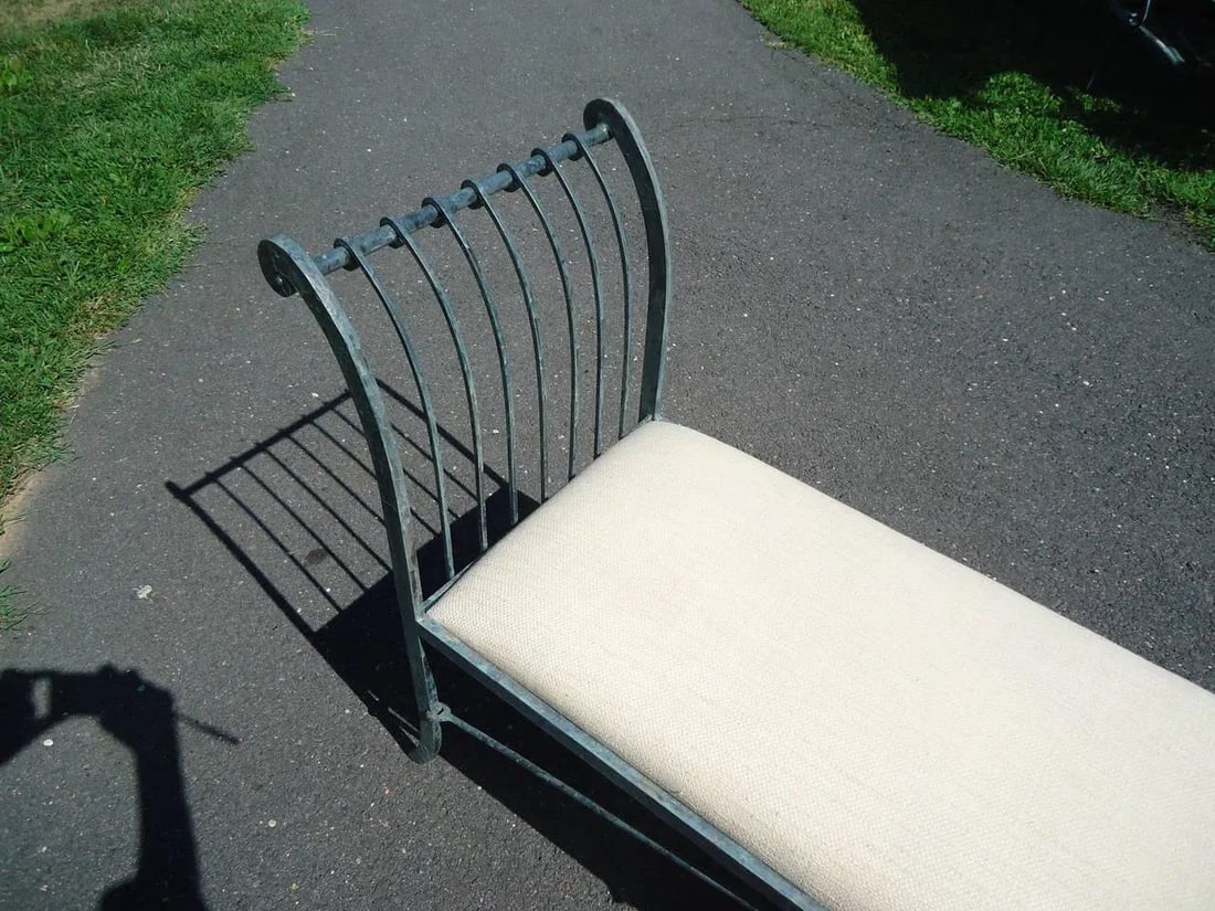 Neoclassical Iron Window Benches by Niermann Weeks - a Pair - 7