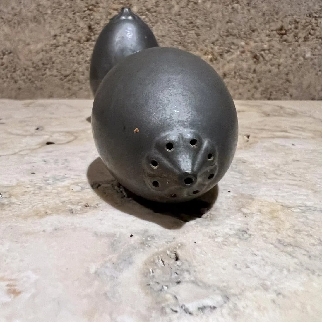 1940s Just Andersen Pewter Salt and Pepper Shaker Danmark - 4