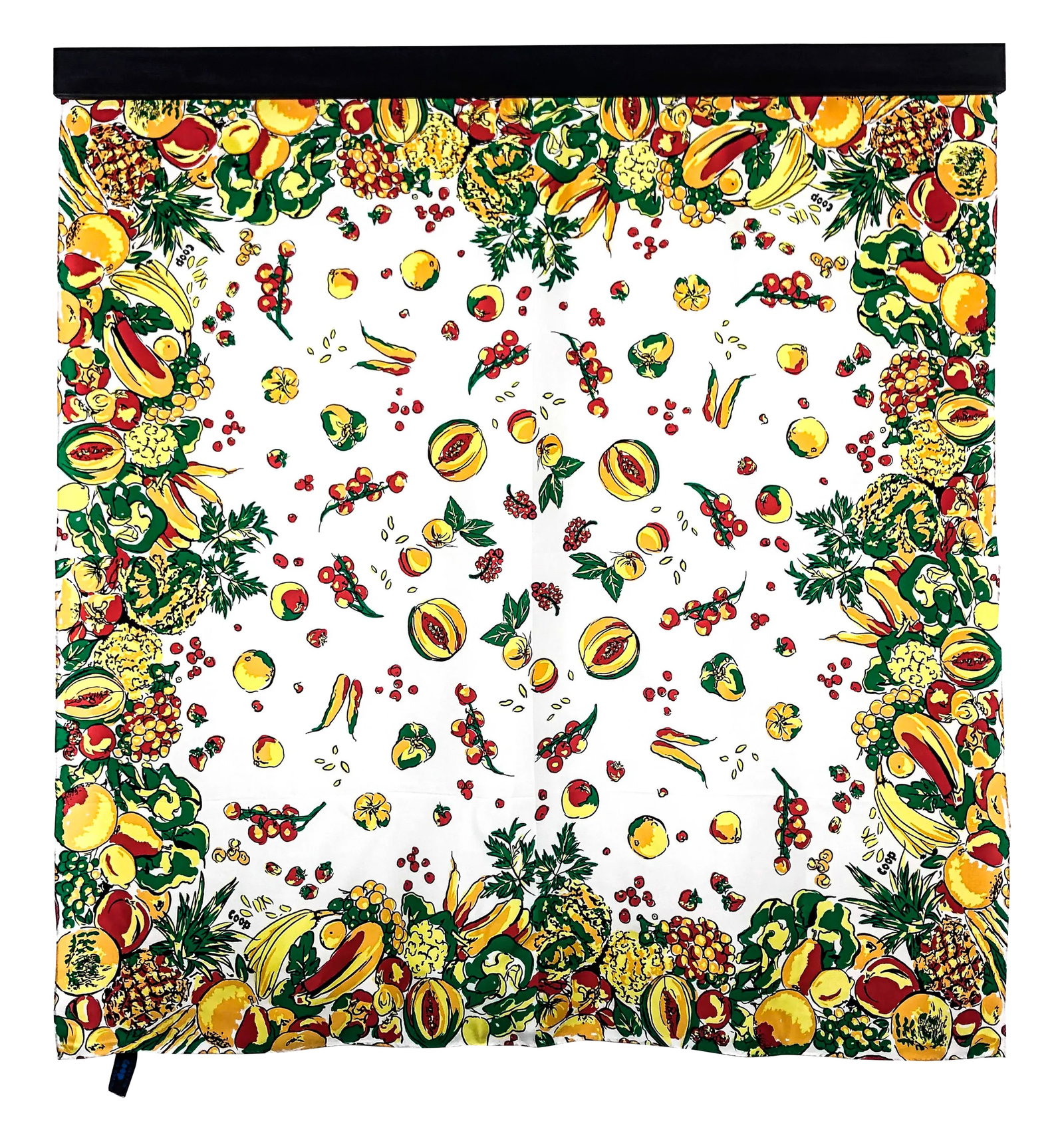 Pure Silk Coop Vintage Scarf With Wall Hanging Scarf Holder: Made in Italy, this beautiful extra large silk scarf will be perfect for hanging on your wall or tying around your neck for an afternoon of sun and fun. Large enough for wearing as a swimsuit