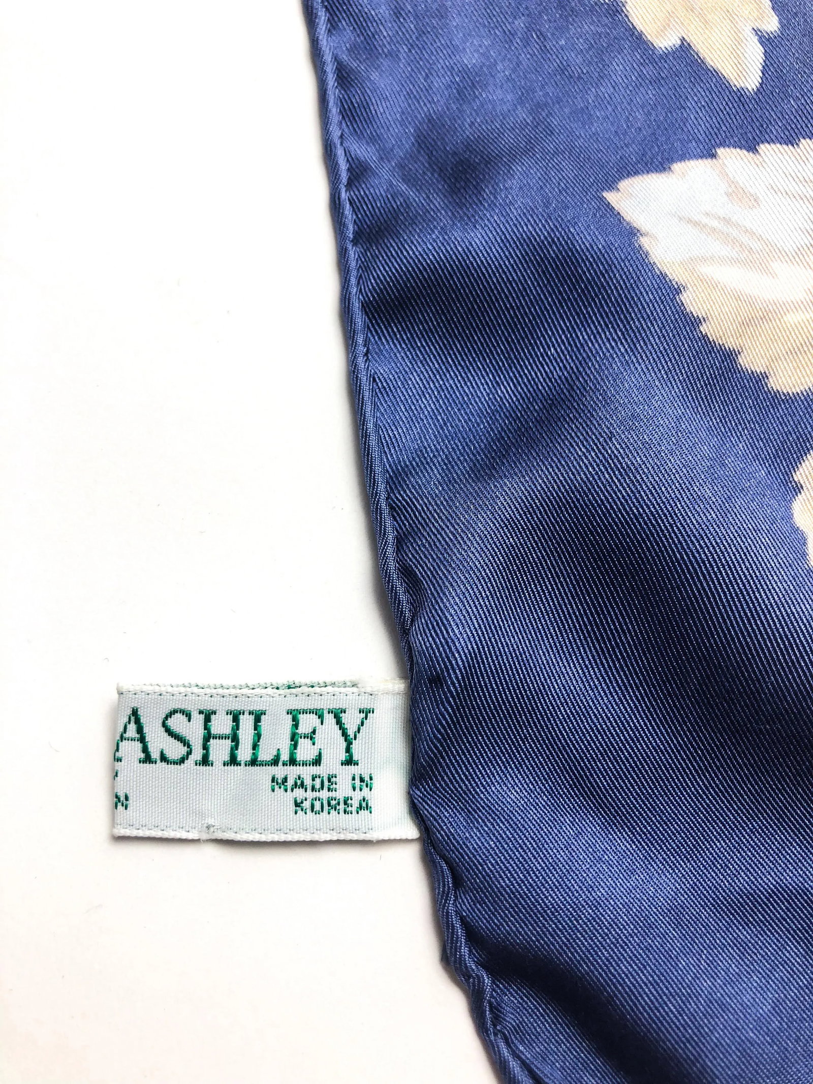 Pure Silk Laura Ashley Vintage Scarf With Wall Hanging Scarf Holder - 3