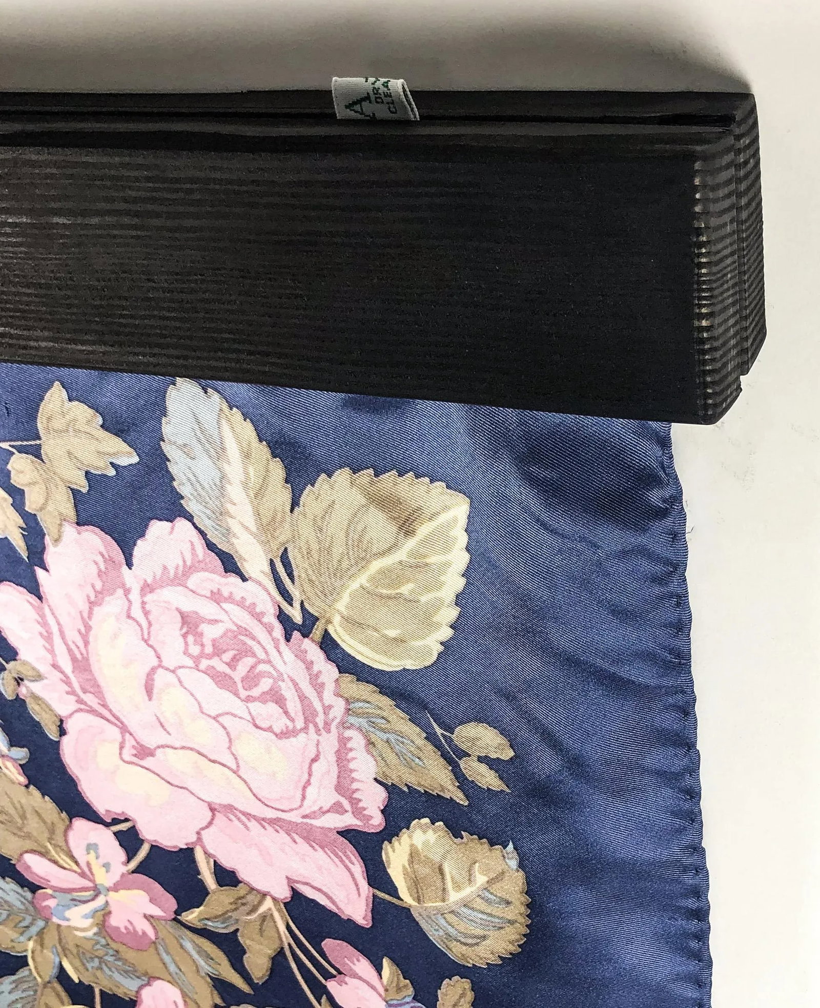 Pure Silk Laura Ashley Vintage Scarf With Wall Hanging Scarf Holder - 5