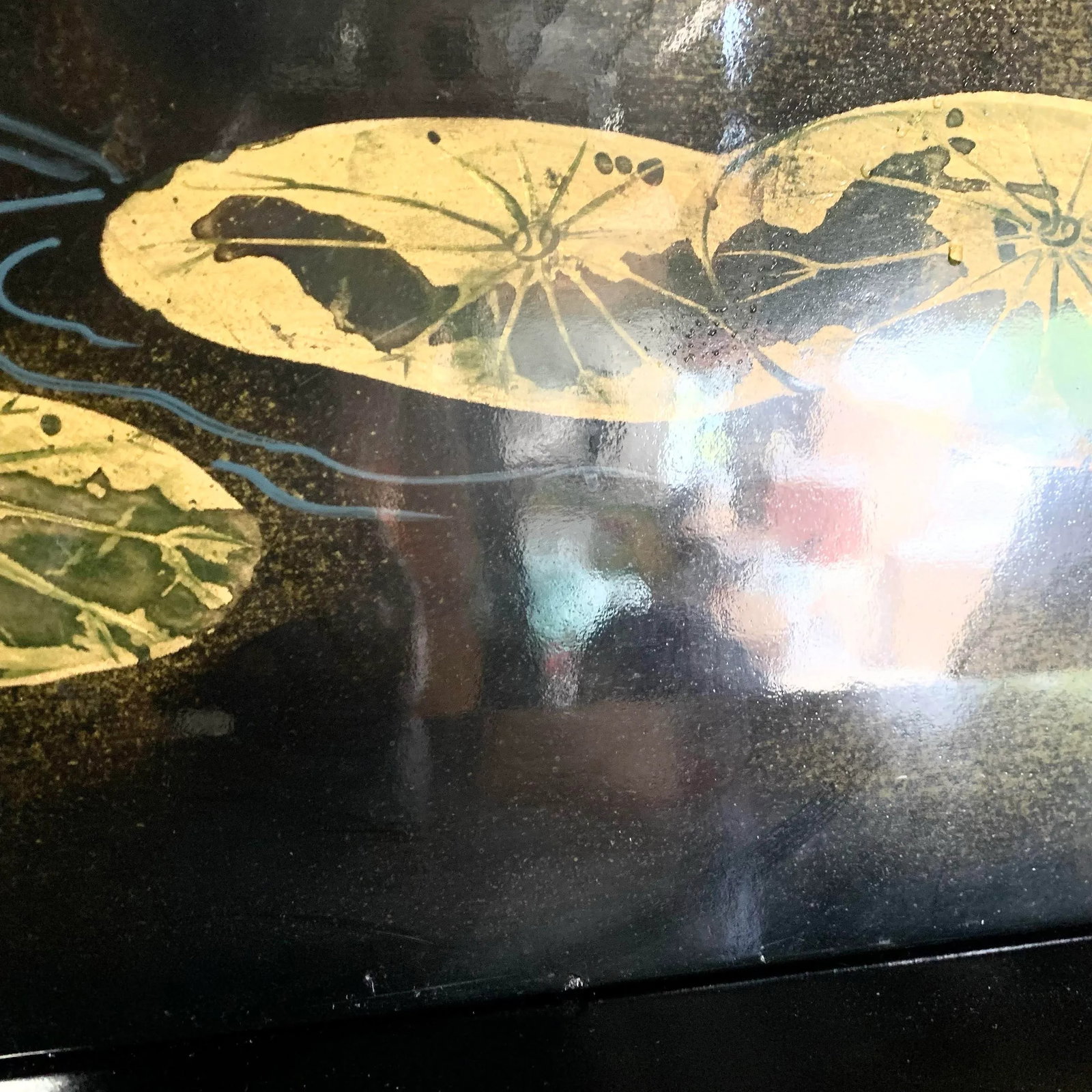 Chinese Hand Painted Egrets Wading Amongst the Trees on Wooden Board - 2 Pieces - 8