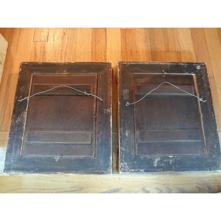 1920's Antique French Floral Oil Paintings - A Pair - 6