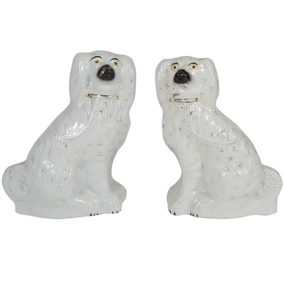 Similar Staffordshire Style Porcelain Spaniels - a Pair - 10