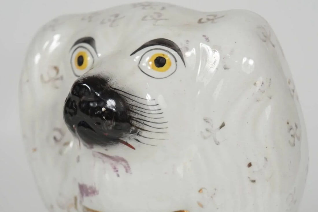 Similar Staffordshire Style Porcelain Spaniels - a Pair - 2