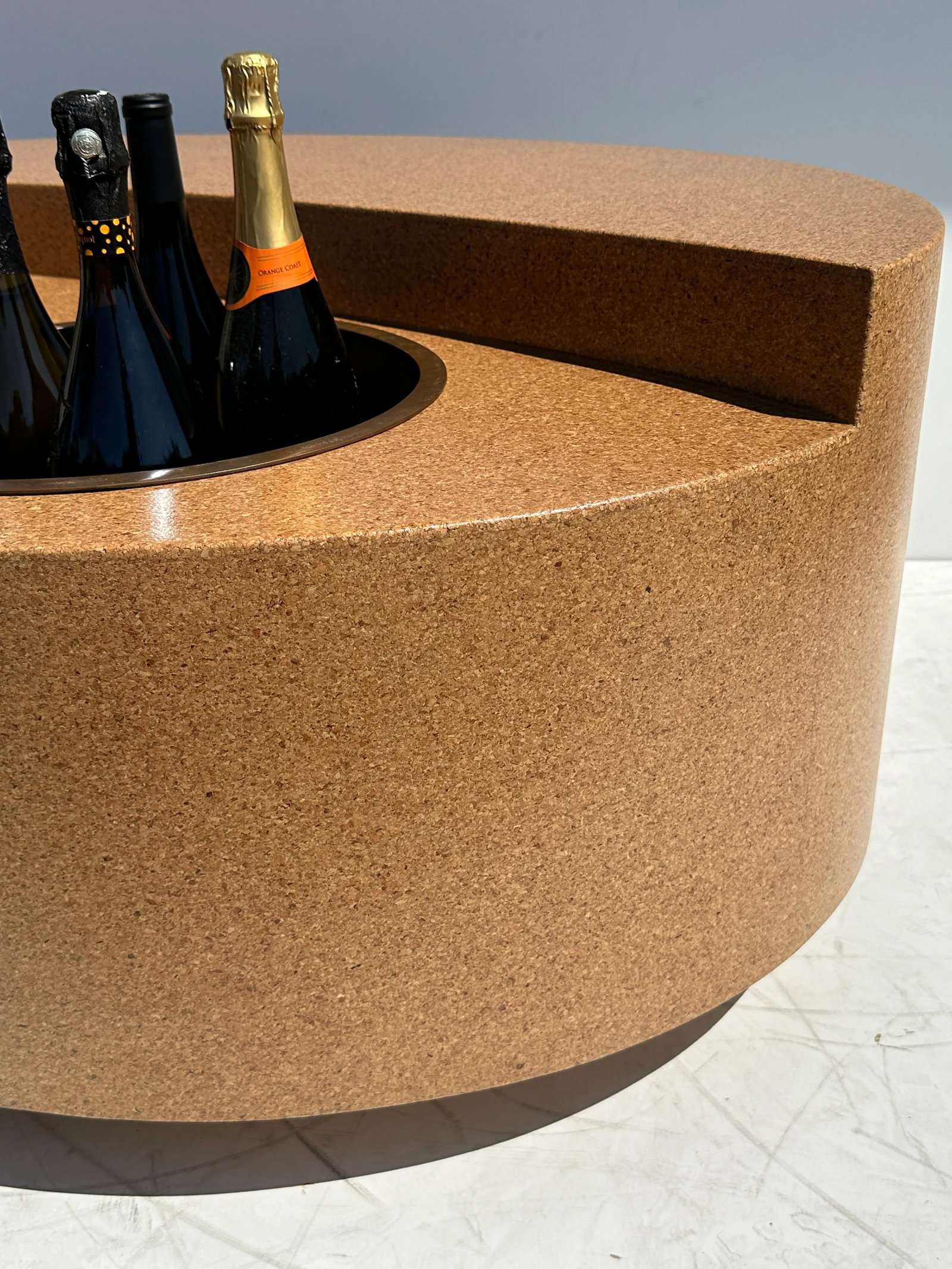 1980s Cork Coffee Table With Beverage Cooler - 9