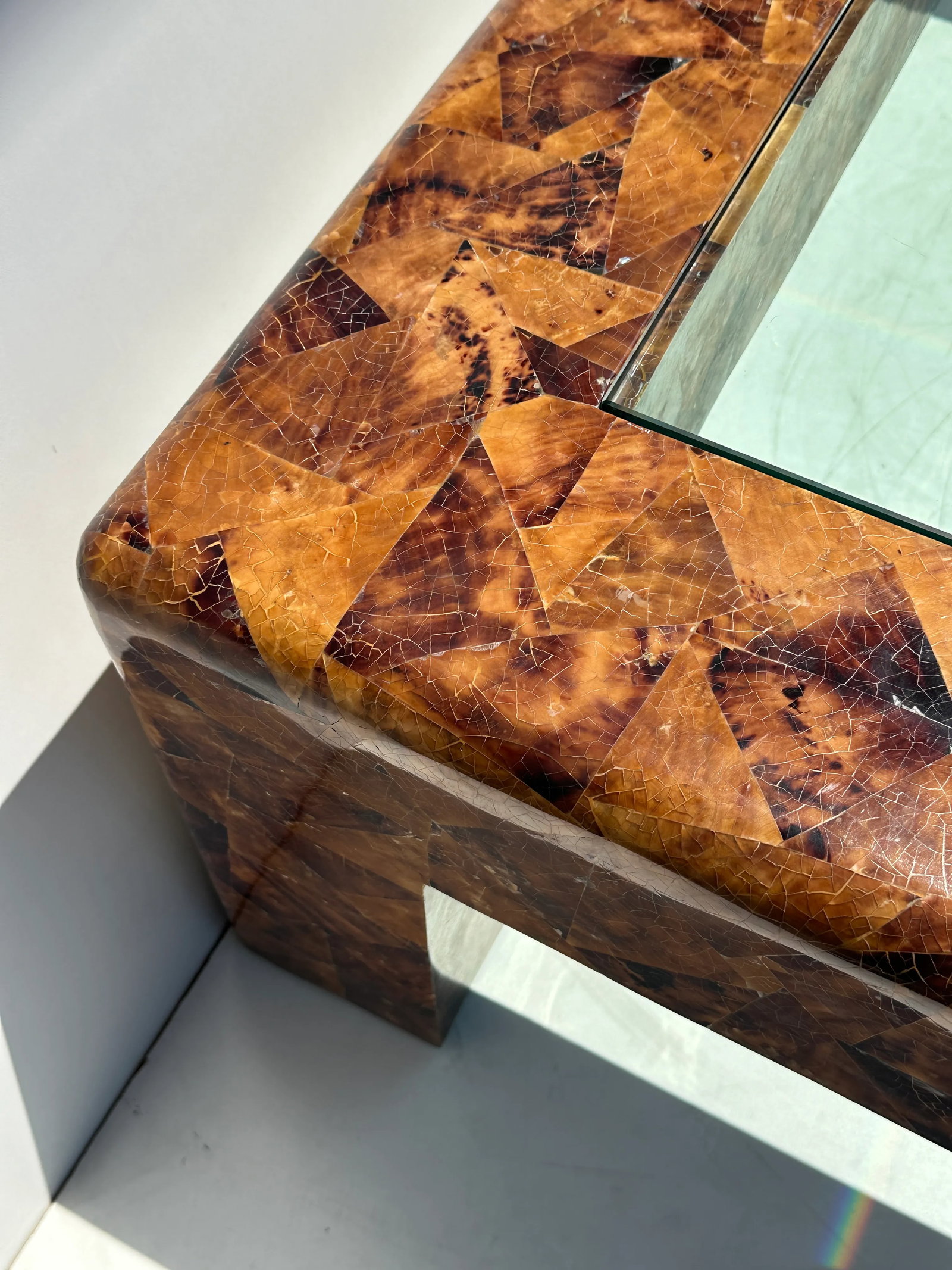 1980s Signed Karl Springer Penshell Coffee Table - 11