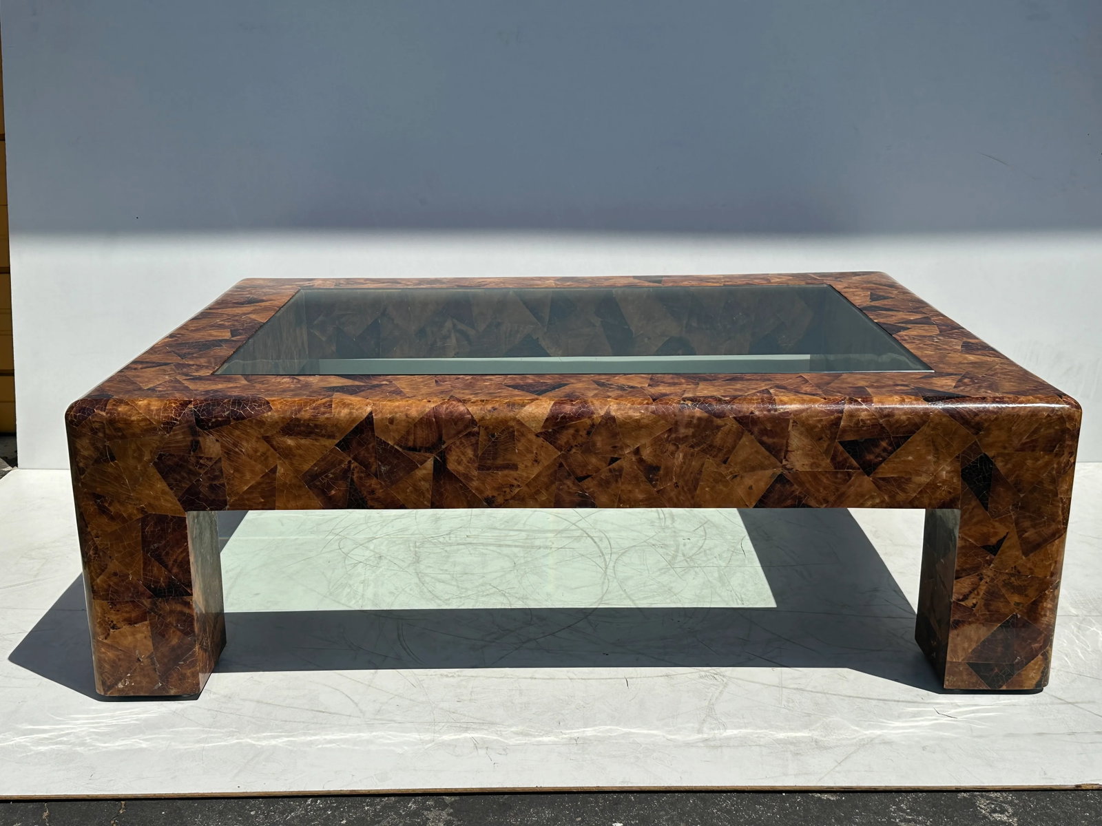 1980s Signed Karl Springer Penshell Coffee Table - 3
