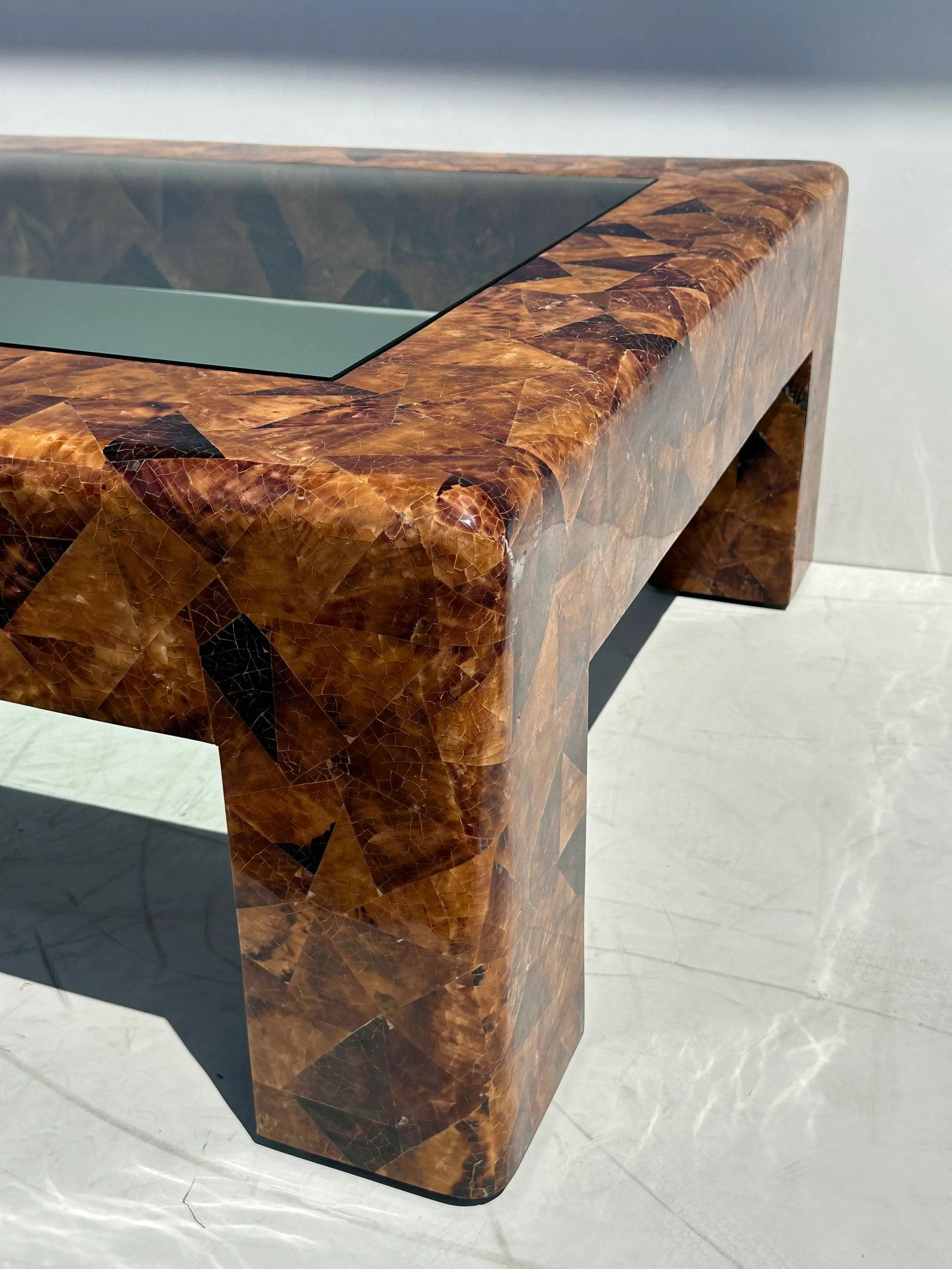 1980s Signed Karl Springer Penshell Coffee Table - 4