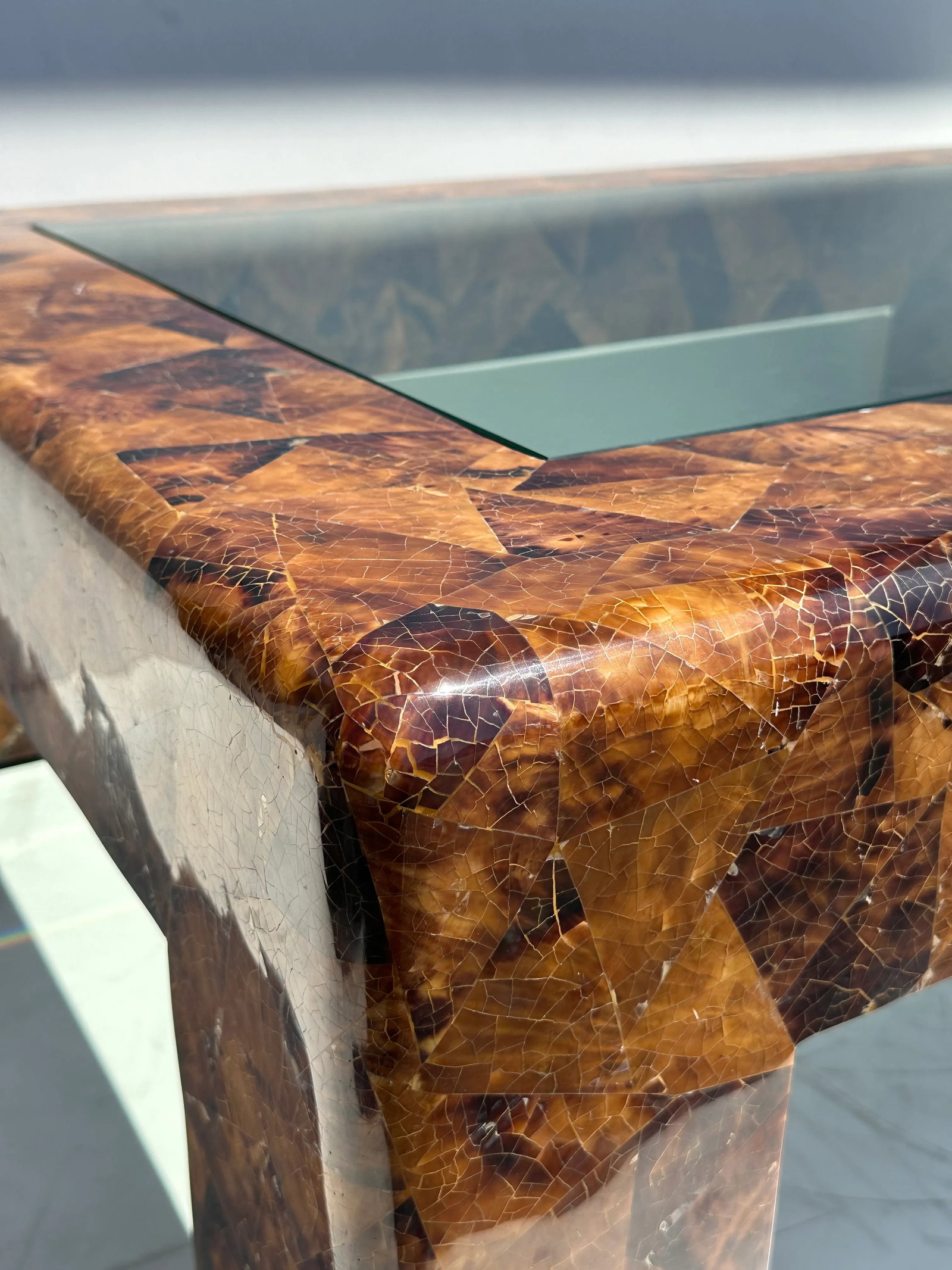 1980s Signed Karl Springer Penshell Coffee Table - 6